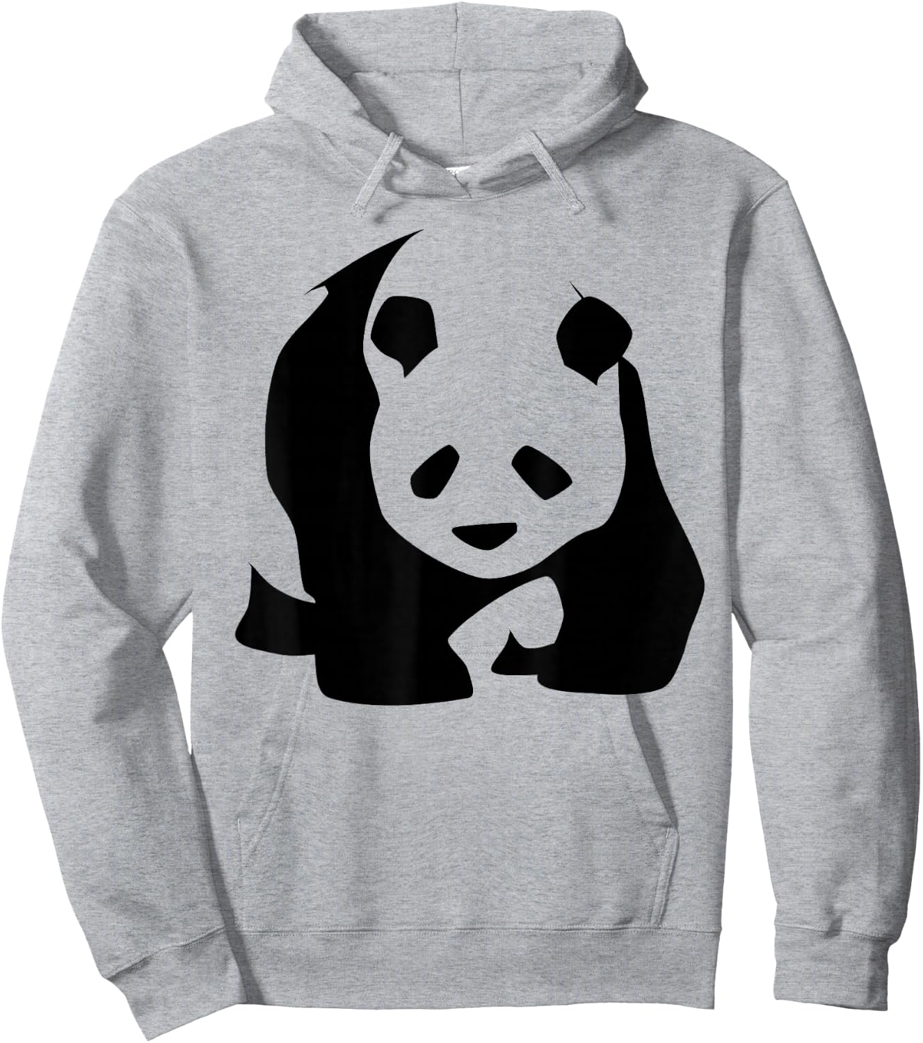 Panda Bear Lovers Minimalist Black and White China Wildlife Hoodie - Hoodie | Ash