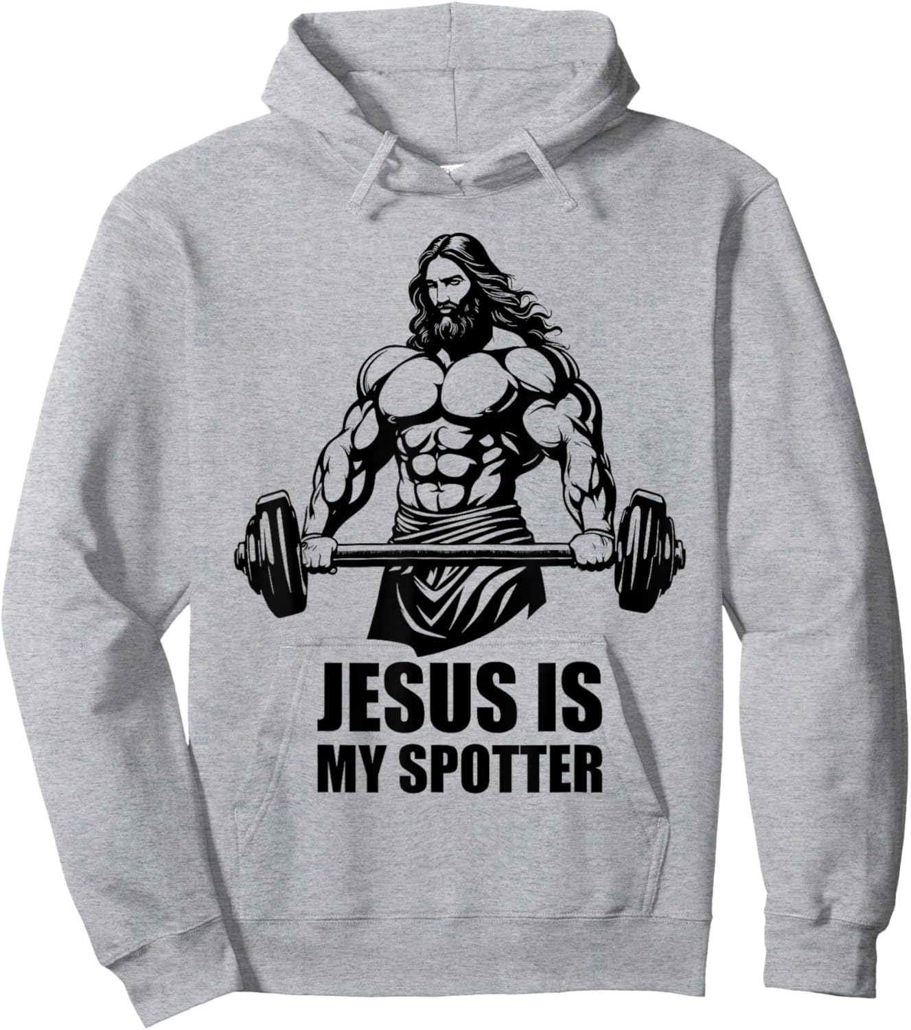 Jesus Is My Spotter in Gym Jesus Christ Christians American Hoodie - Hoodie | Ash