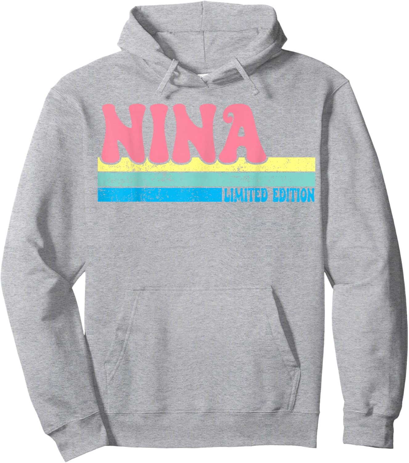 NINA Name Personalized Cute Idea Groovy Women NINA Hoodie - Hoodie | Ash