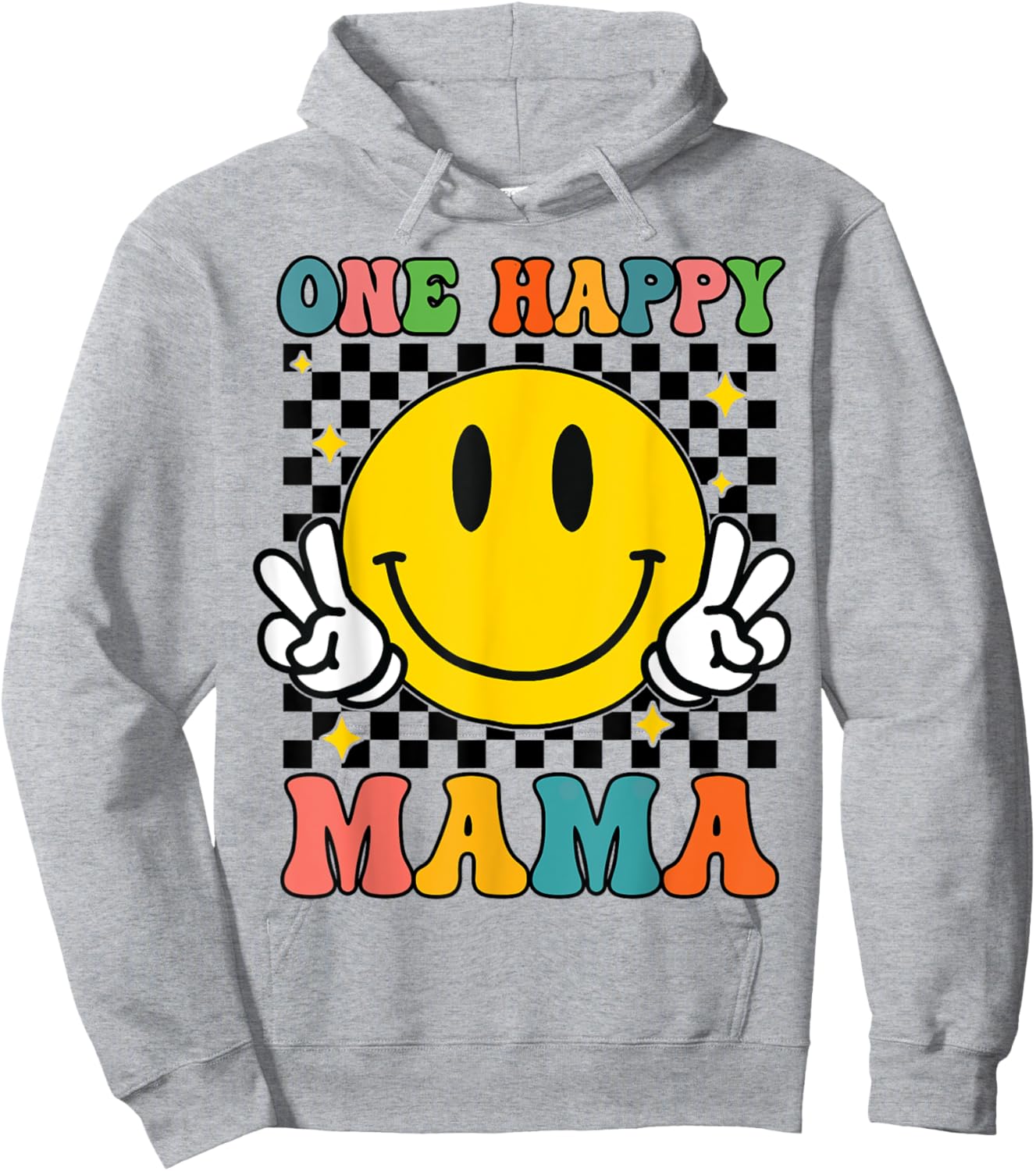One Happy Dude Mama Happy Face 1st Birthday Family Matching Hoodie - Hoodie | Ash