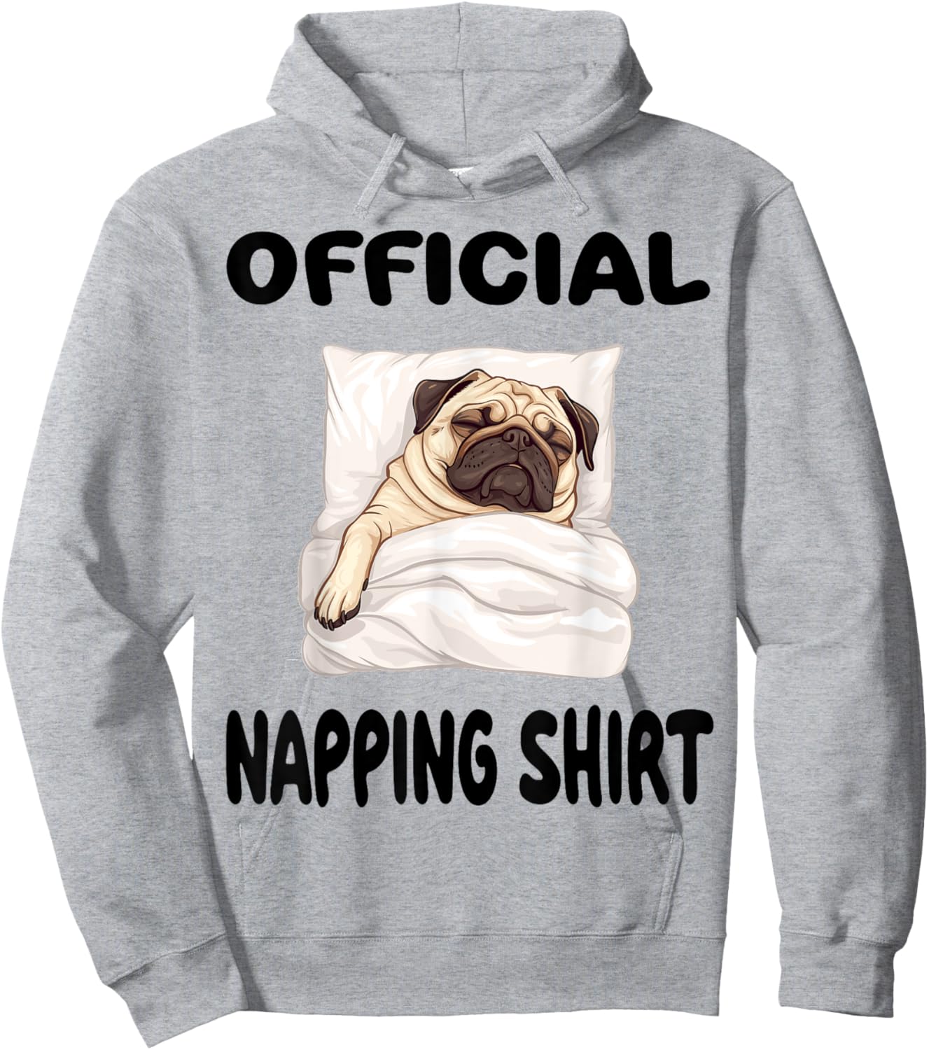 Pug Puggy Dog Pajamas Nightgown Official Napping Women Kids Hoodie - Hoodie | Ash