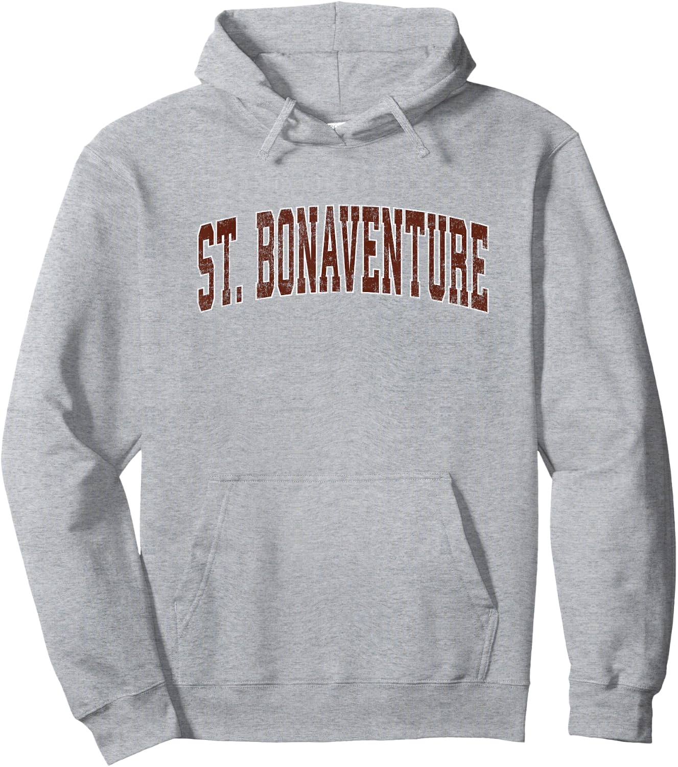 St. Bonaventure New York NY Vintage Athletic Sports Hoodie - Hoodie | Ash
