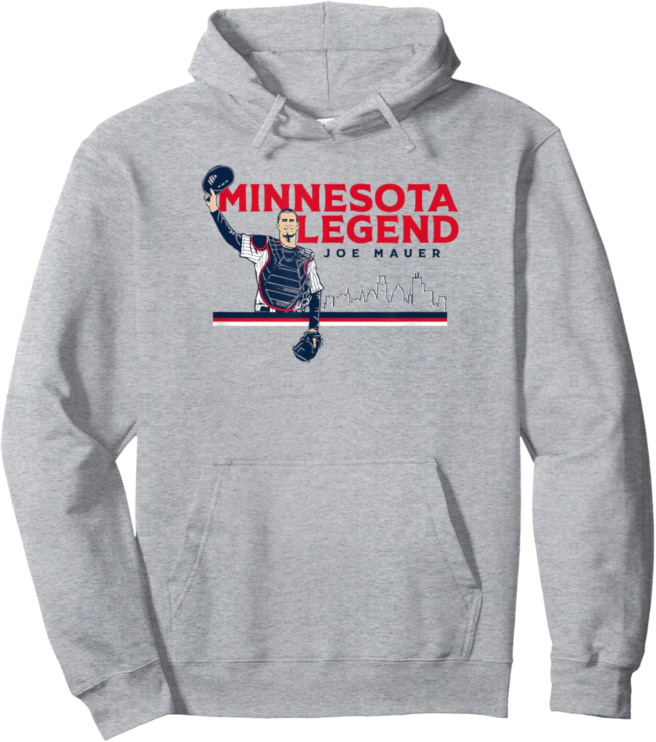 Joe Mauer - Minnesota Legend - Minnesota Baseball Hoodie - Hoodie | Ash