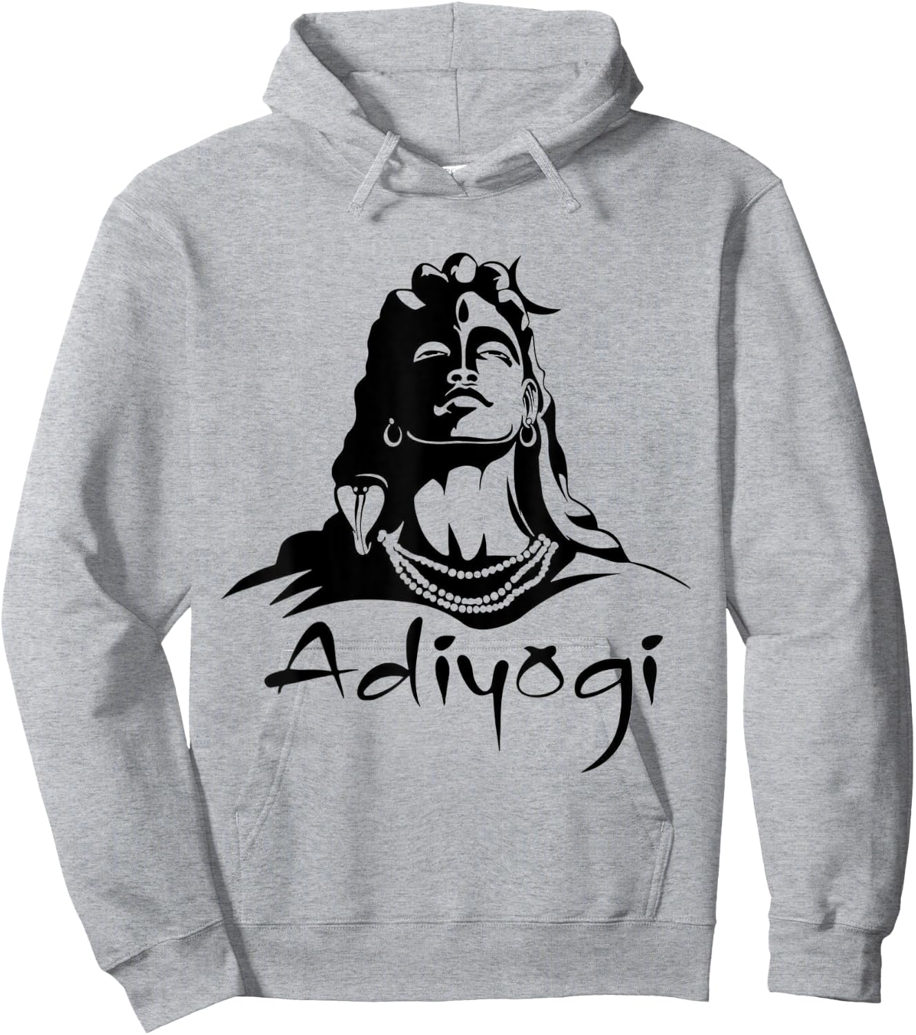 Shiva Adiyogi Meditation Design Hoodie - Hoodie | Ash