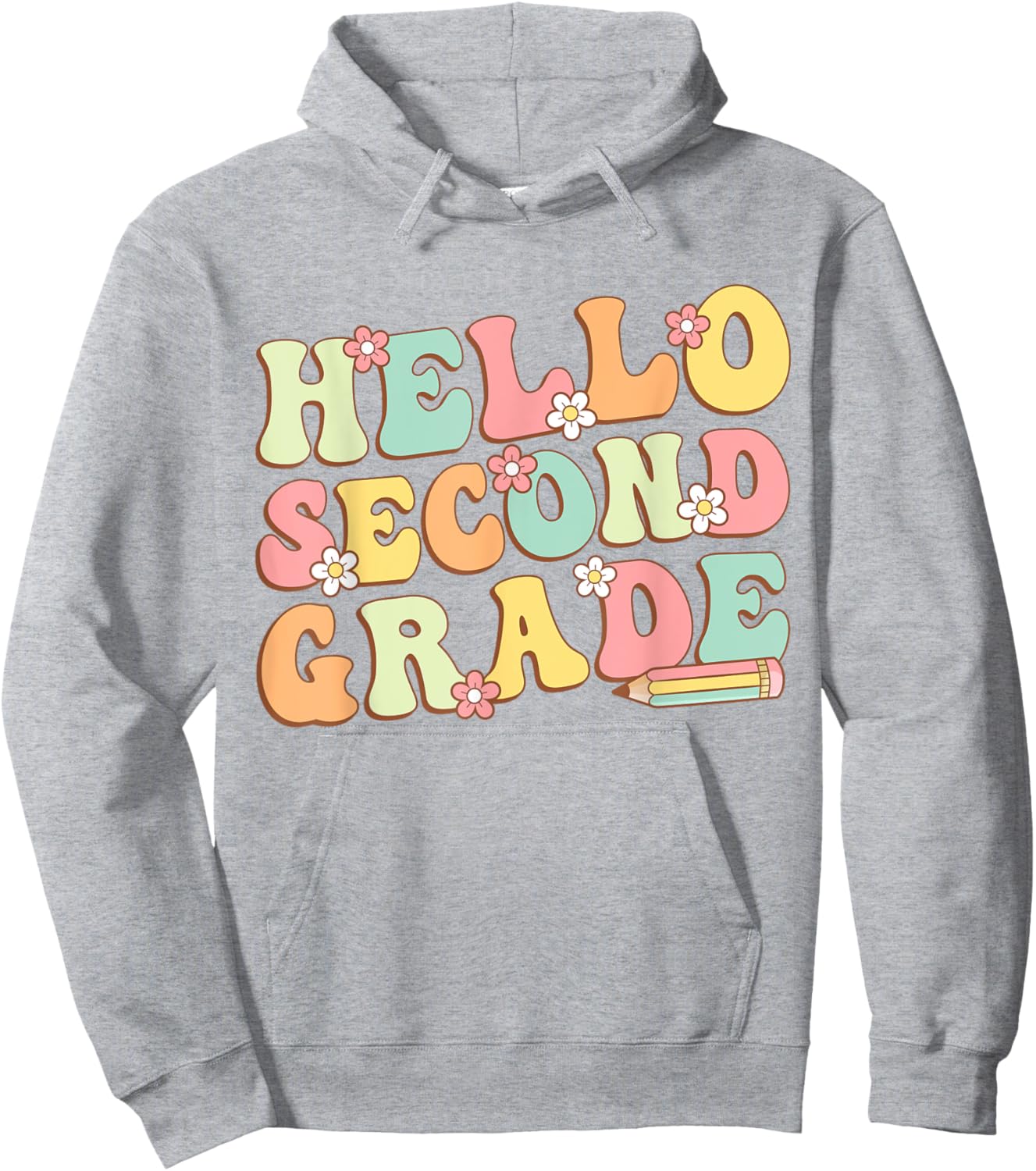 Hello Second Grade Team 2nd Grade Teacher Girl Back School Hoodie - Hoodie | Ash