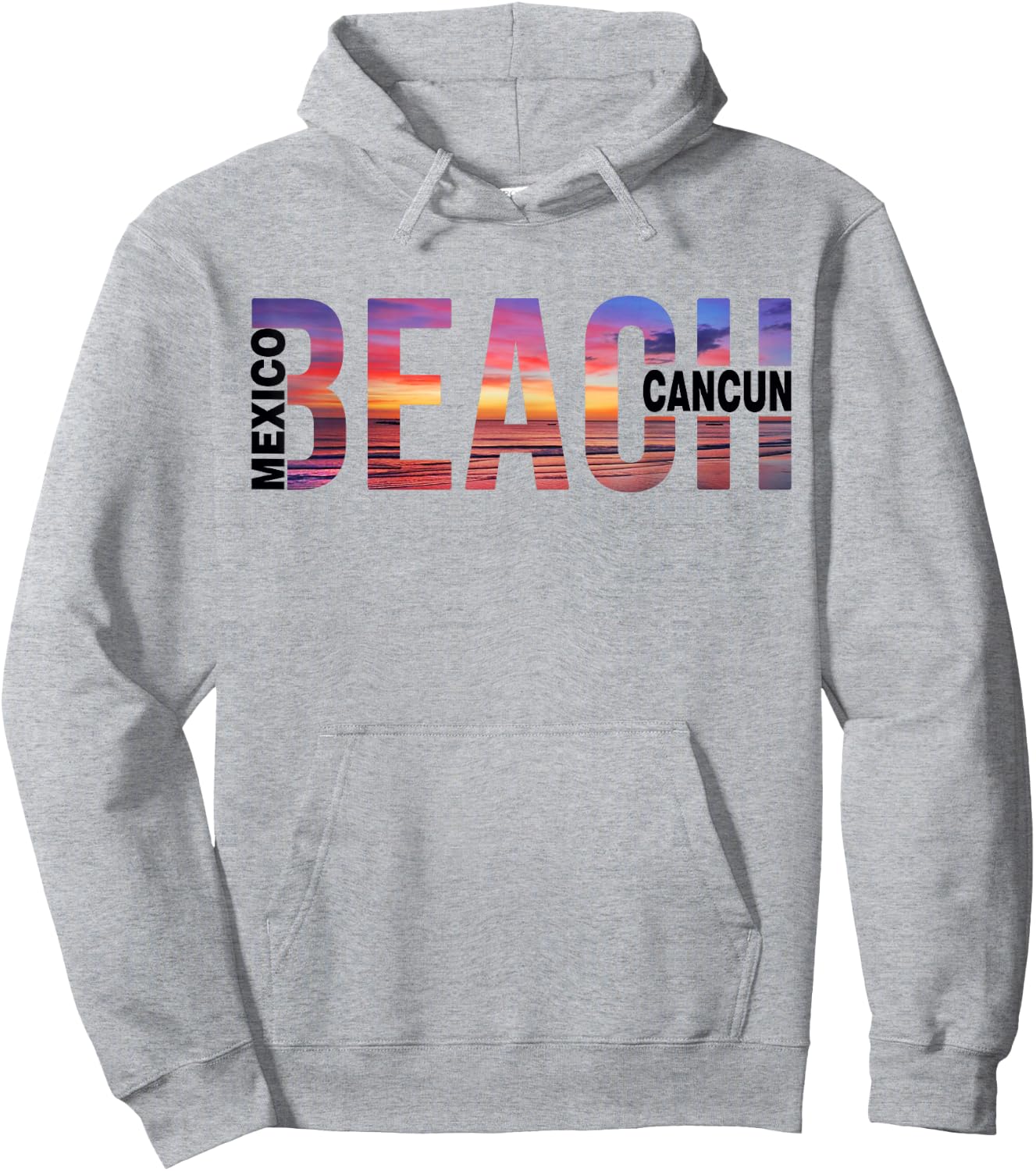 Can Cun Palm Trees Beach Mexico Vacation Family Women Kids Hoodie - Hoodie | Ash