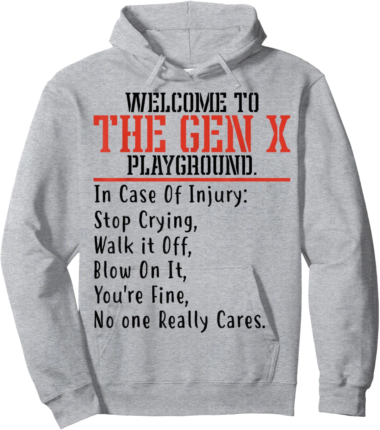 Funny 60s 70s 80s Men Women Welcome To The Gen X Playground Hoodie - Hoodie | Ash