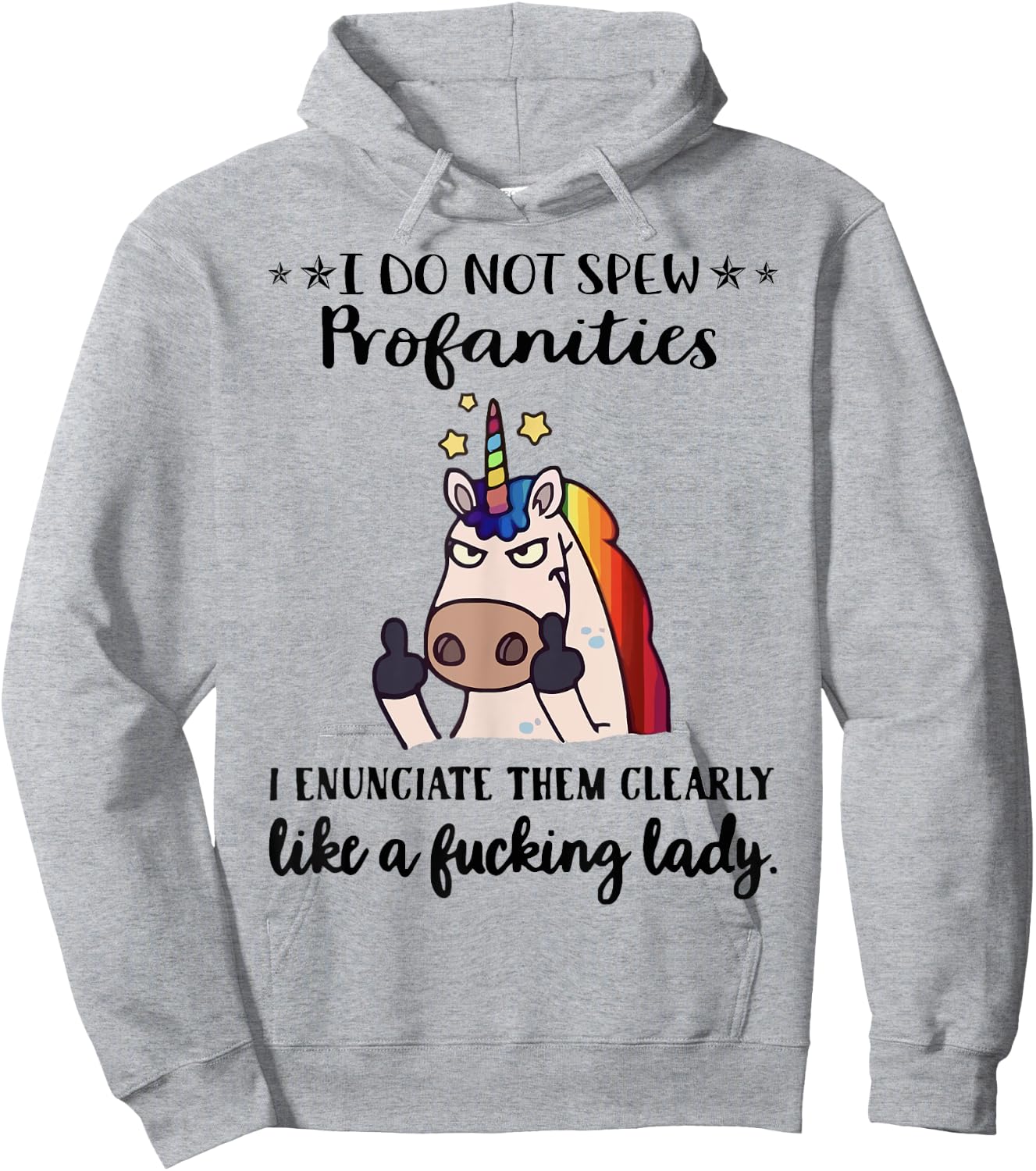 I Do Not Spew Profanities I Enunciate Them Like A FKing Lady Hoodie - Hoodie | Ash