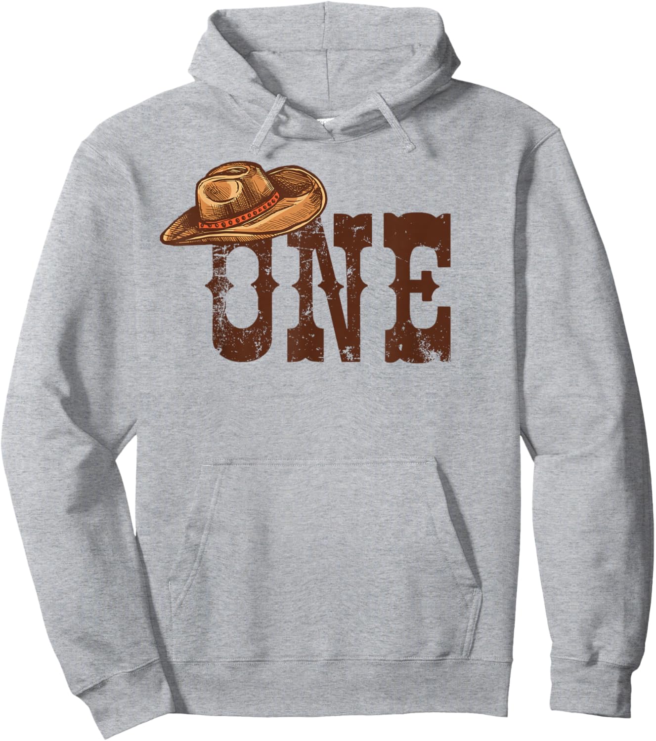 Western Country Family 1st Birthday Cowboy Cowgirl Matching Hoodie - Hoodie | Ash