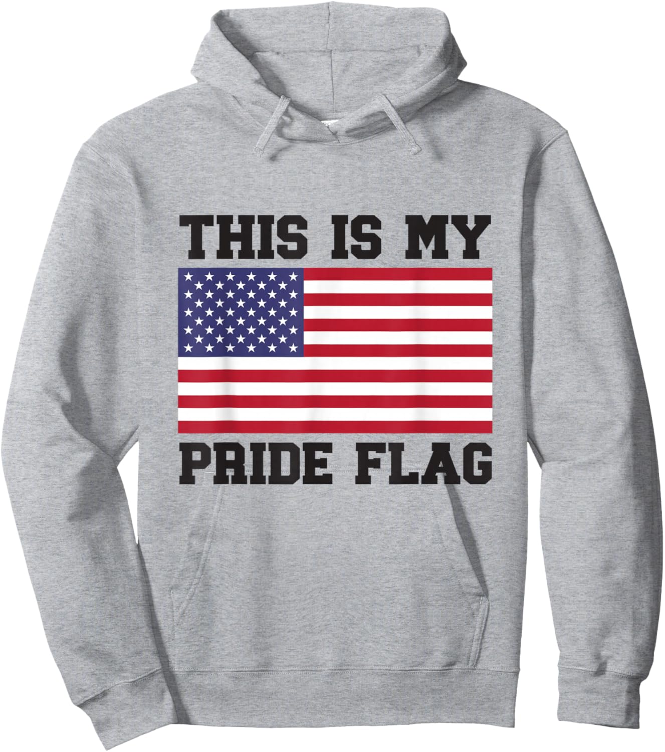This Is My Pride Flag USA American 4th of July Patriotic Hoodie - Hoodie | Ash