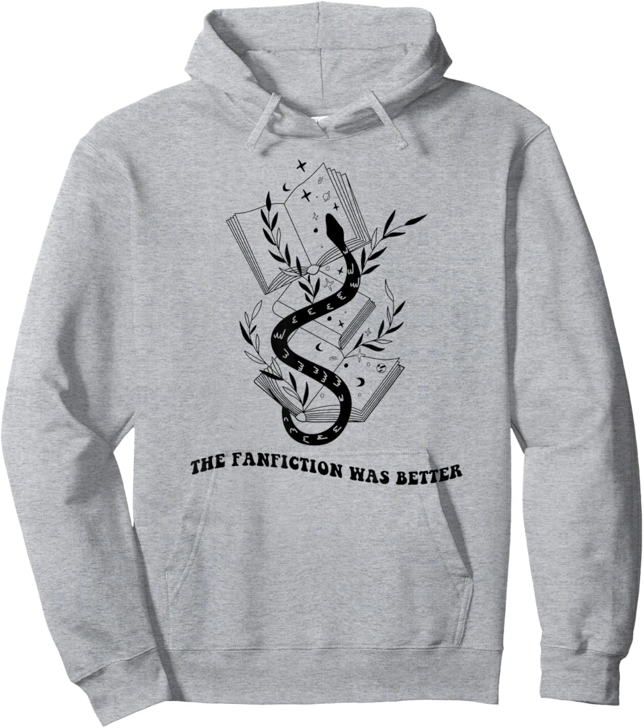 The Fanfiction Was Better Boho Snake and Moon Writer Reading Hoodie - Hoodie | Ash