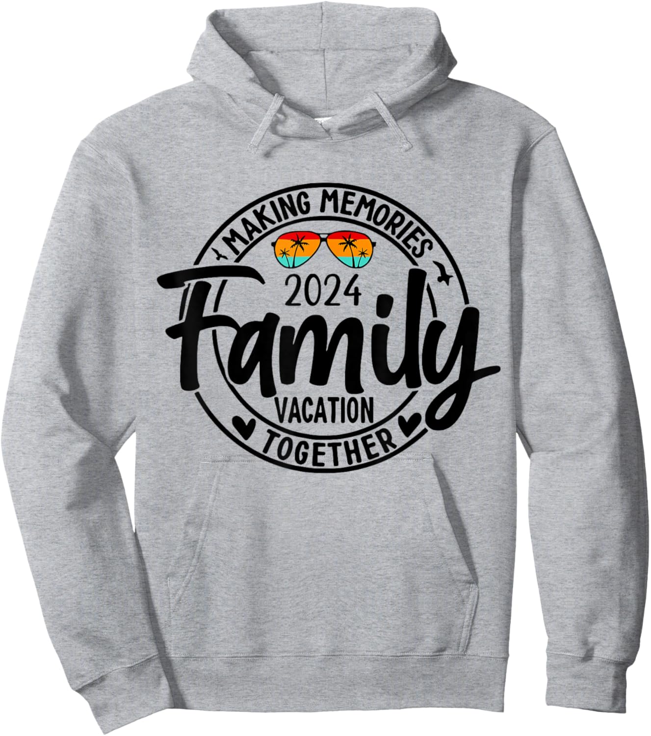 Family 2024 Vibes Family Reunion Vacation Making Memories Hoodie - Hoodie | Ash