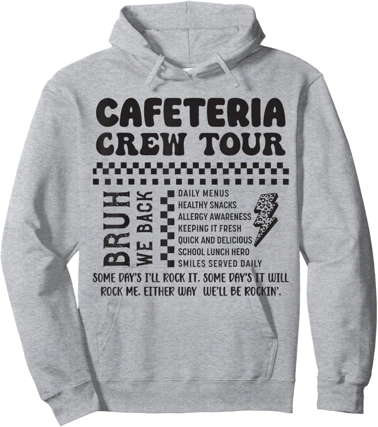 Cafeteria Crew Tour School Lunch Lady Cafeteria Worker Hoodie - Hoodie | Ash
