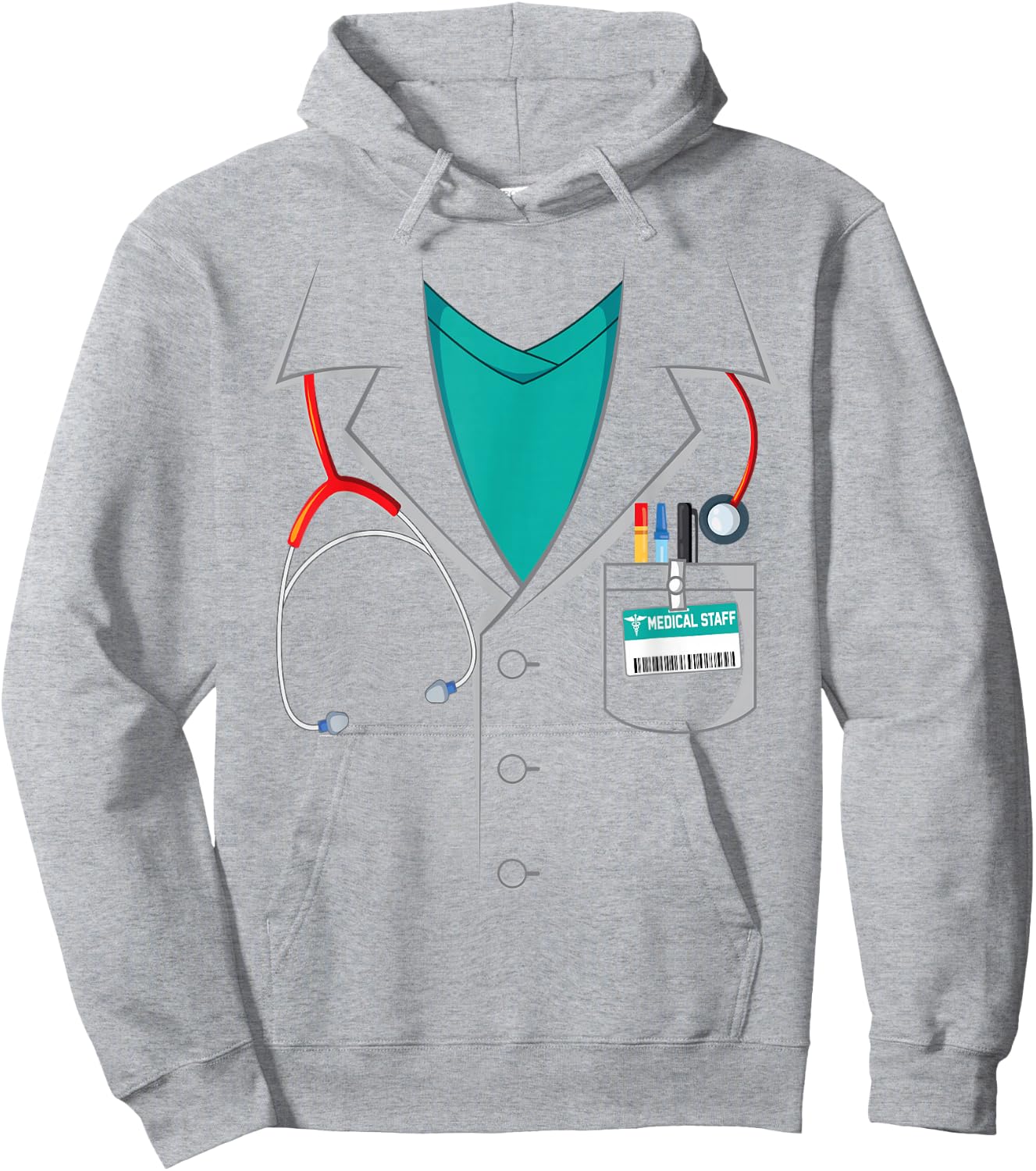 Doctor Lab Coat Funny Halloween Costume White Hoodie - Hoodie | Ash