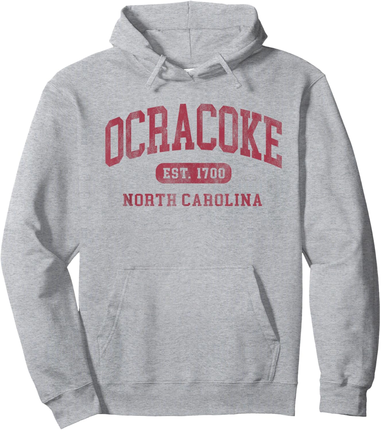 Ocracoke North Carolina Vintage Established 1700 Souvenir Hoodie - Hoodie | Ash
