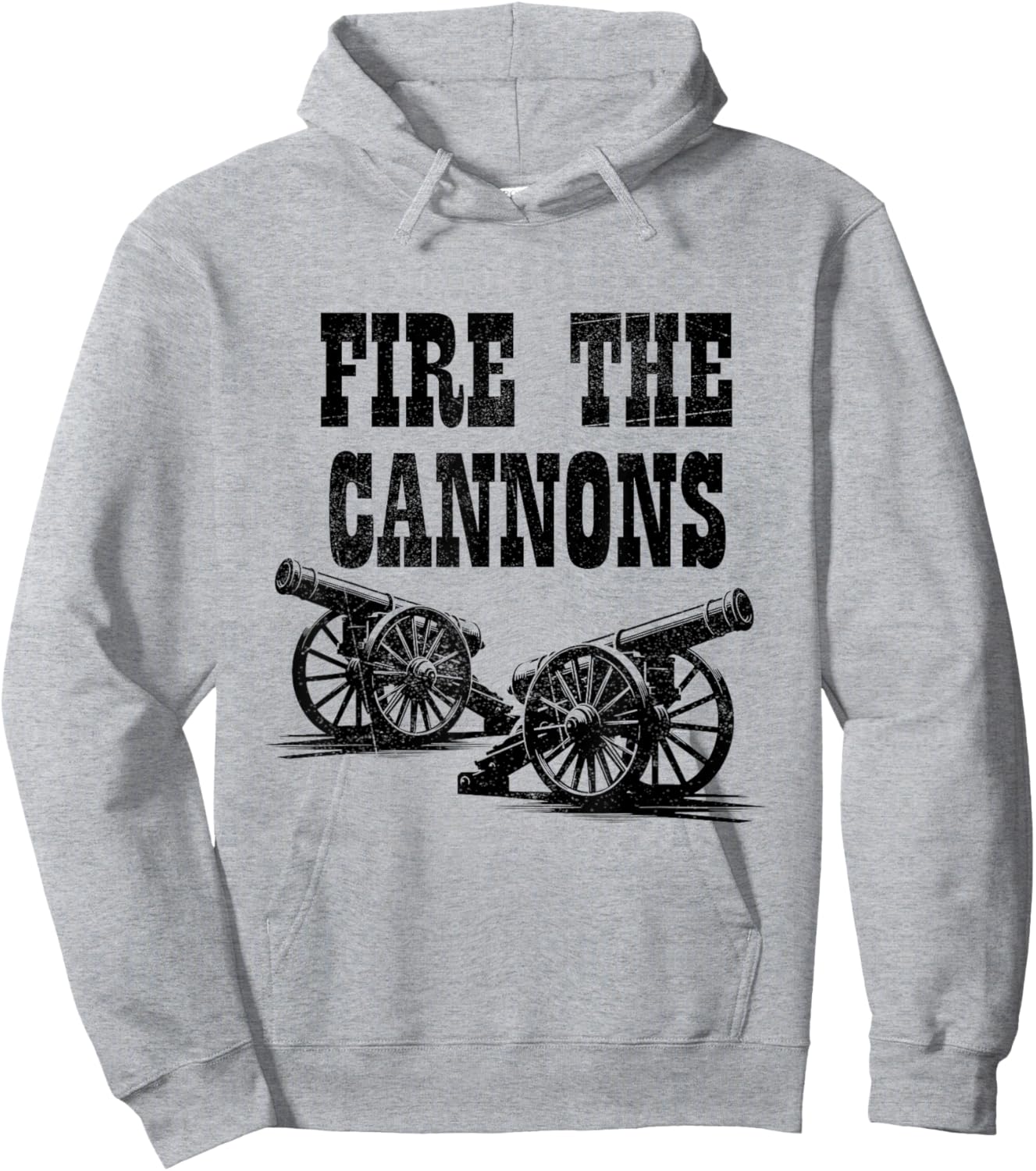 Fire The Cannons Cool Retro Vintage Double Cannon Classic Hoodie - Hoodie | Ash
