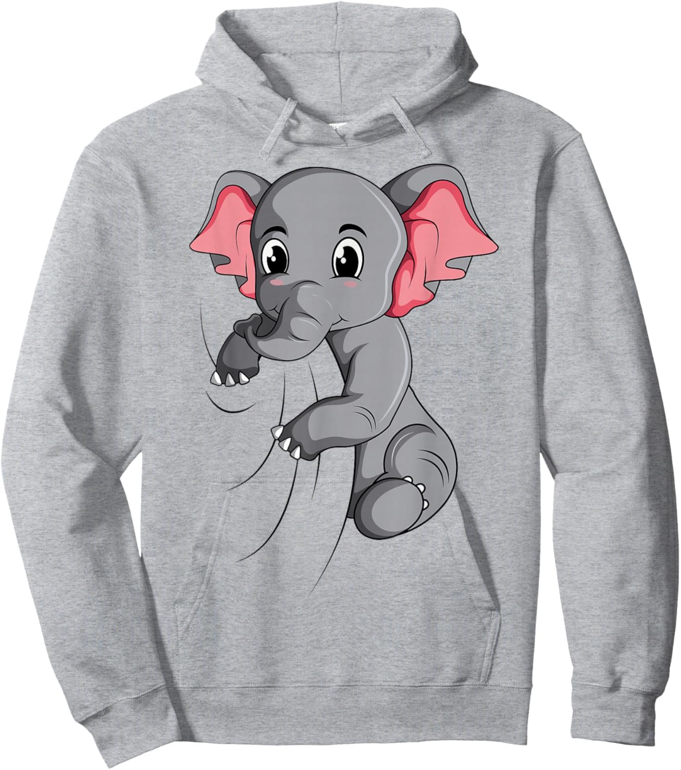 Elefant Kinder Mädchen Jungen Damen Hoodie - Hoodie | Ash