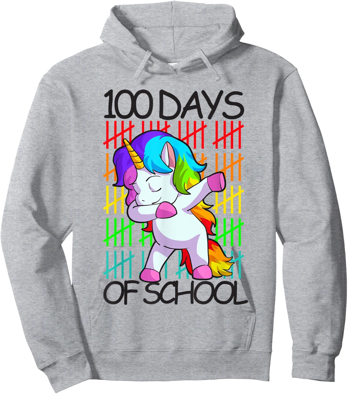 Happy 100 Days Of School Shirt Girls Unicorn Lover Gift Hoodie - Hoodie | Ash