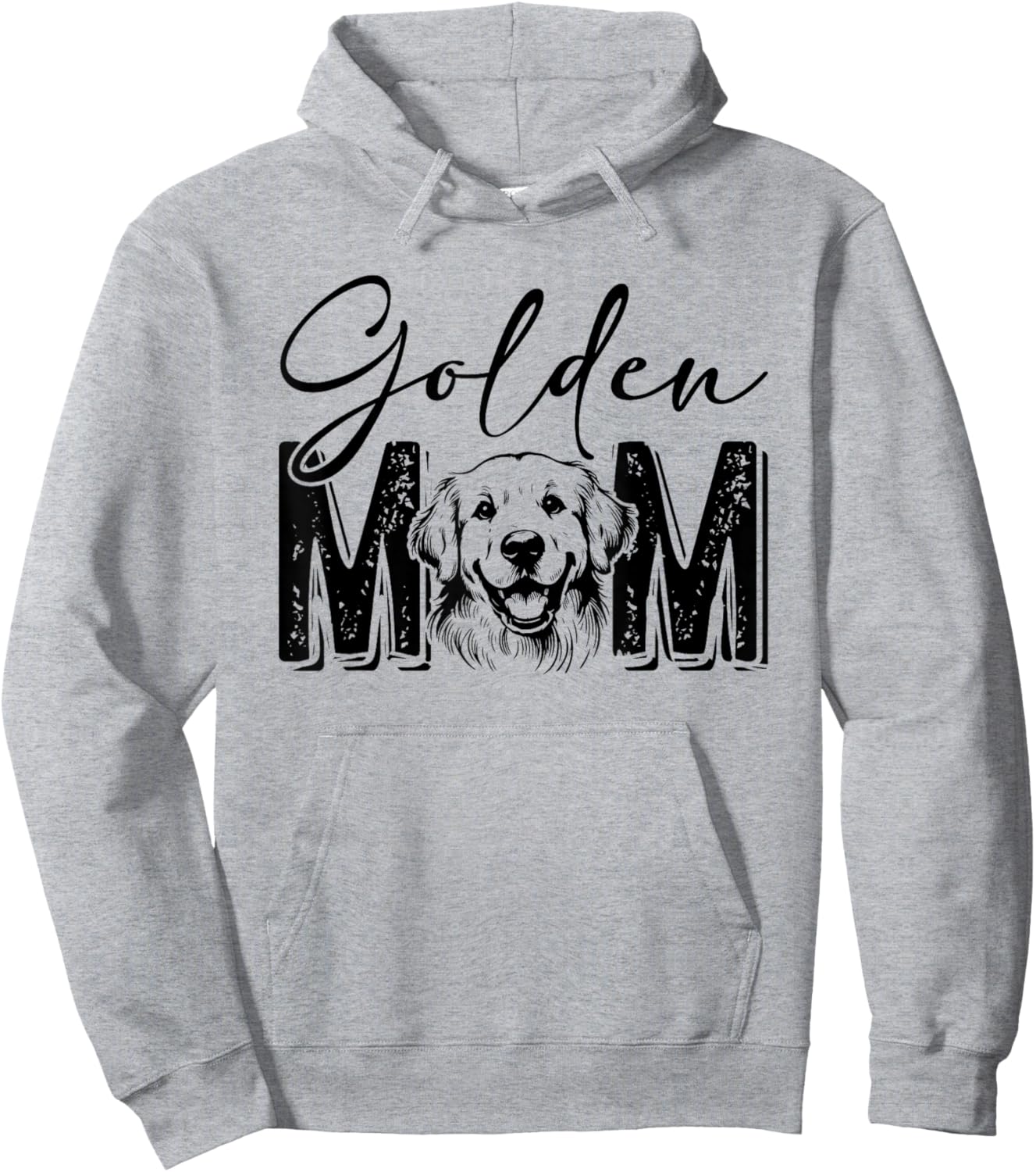 Golden Mom Golden Retriever Lover Dog Mama Funny Retro Hoodie - Hoodie | Ash