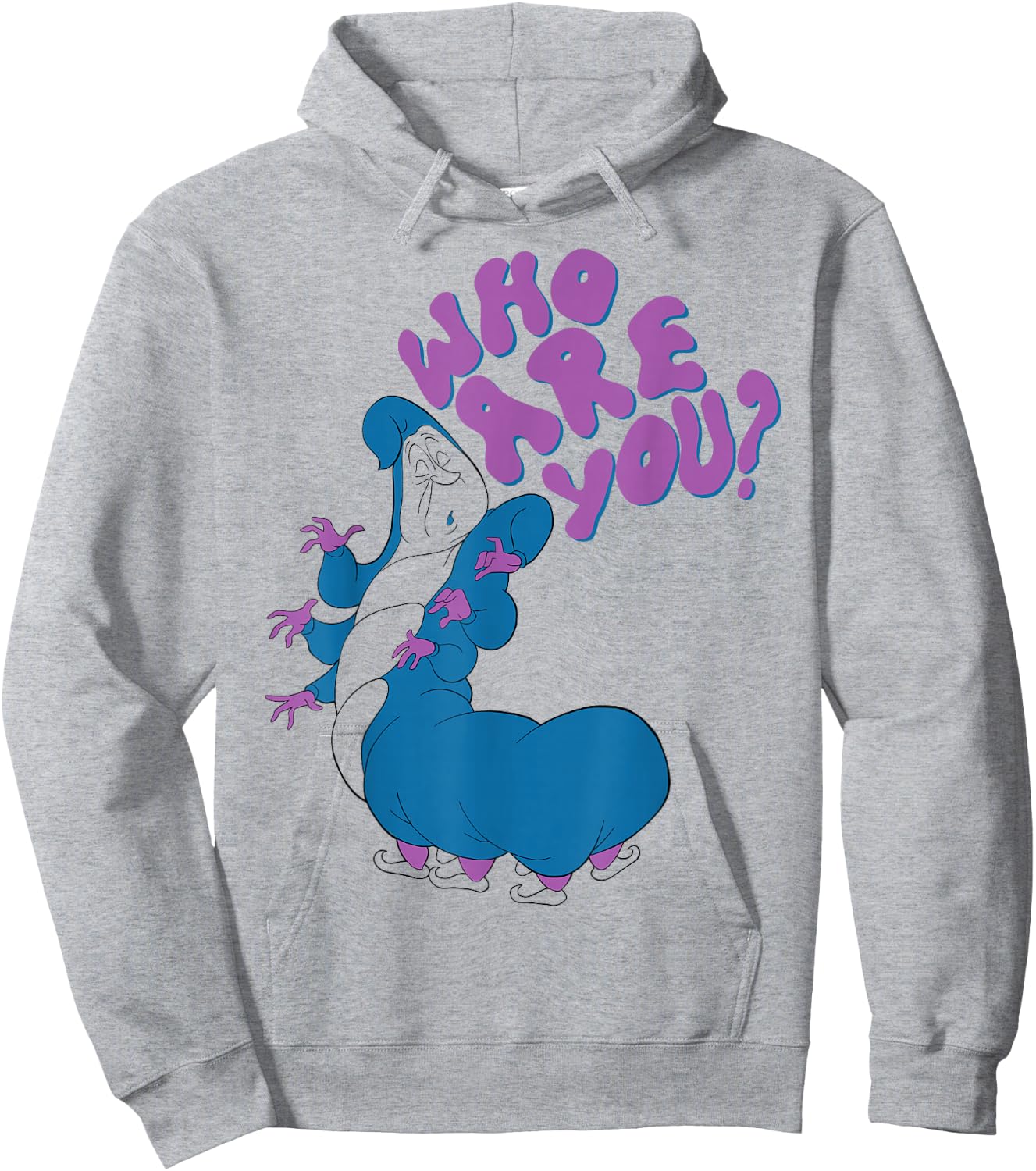 Disney Alice in Wonderland Caterpillar Who are You Small Hoodie - Hoodie | Ash