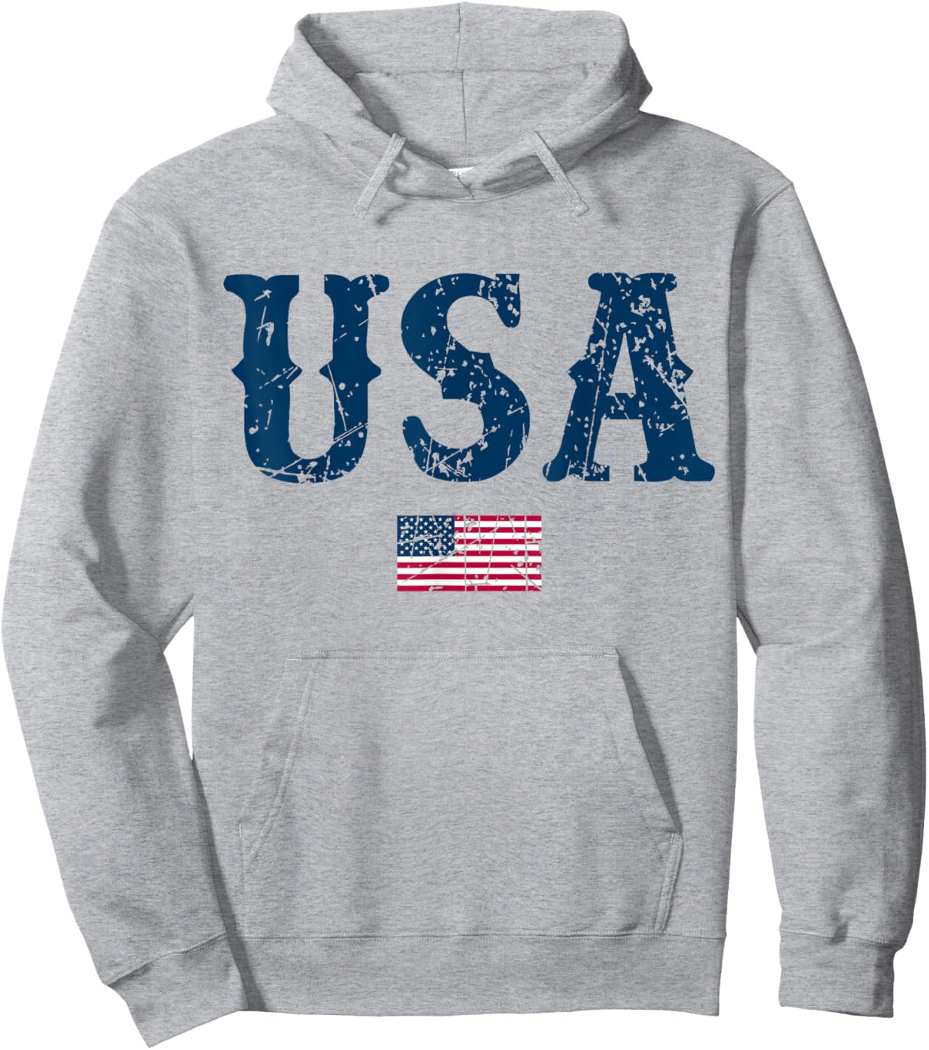 USA United States of America American Flag July 4th Hoodie - Hoodie | Ash
