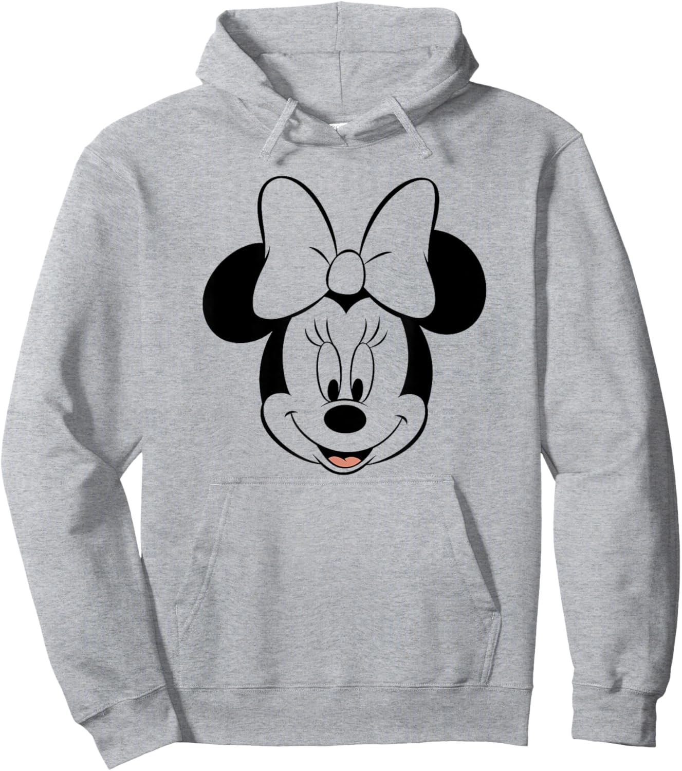 Disney Minnie Mouse Classic Pretty Face Vintage Logo Hoodie - Hoodie | Ash