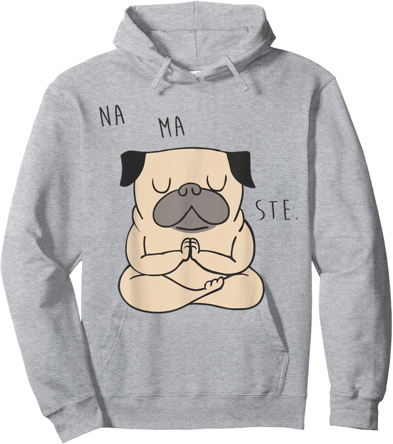 Namaste Pug Hoodie - Hoodie | Ash