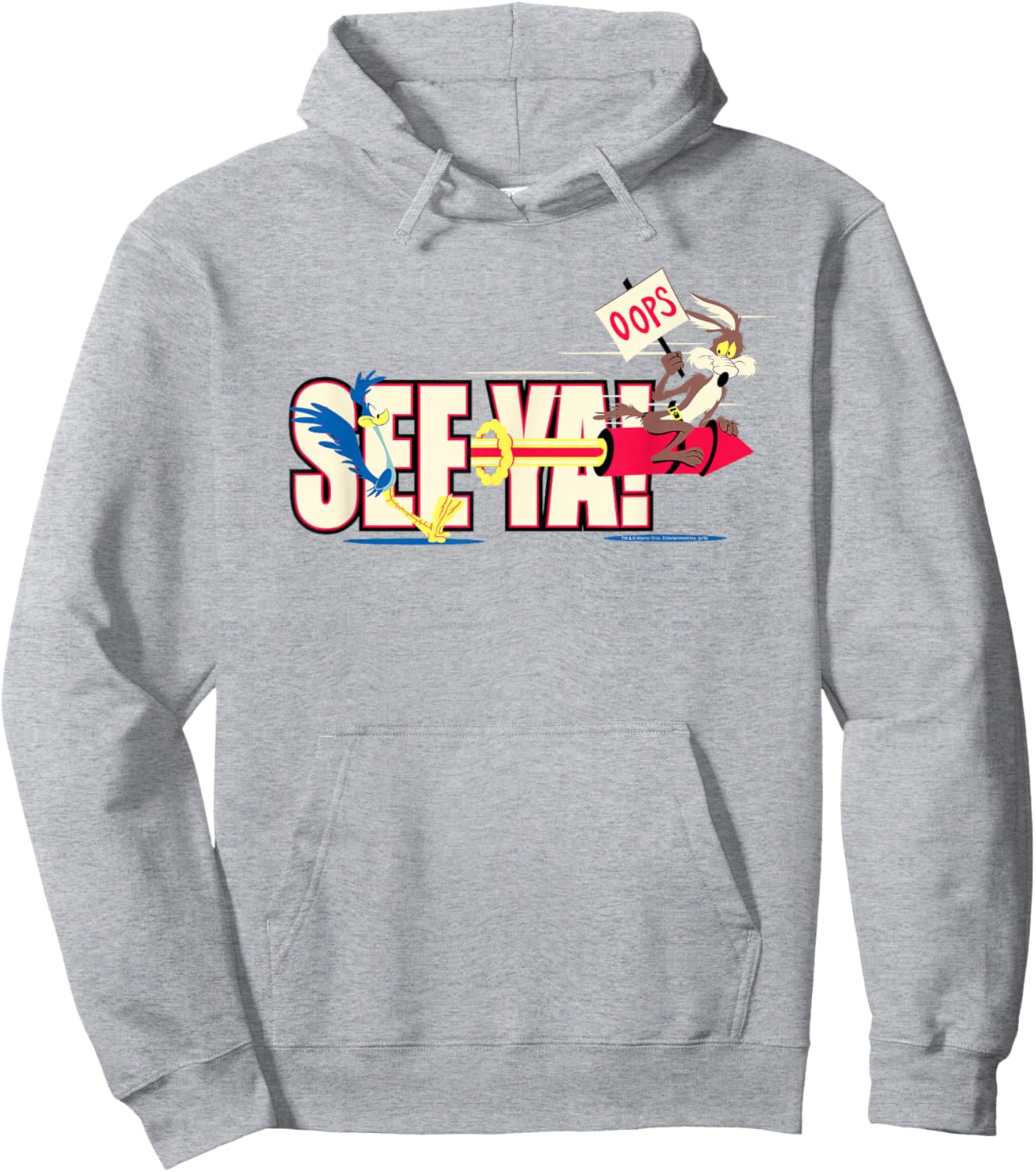 Looney Tunes Wile E. Coyote and Roadrunner See Ya Hoodie - Hoodie | Ash