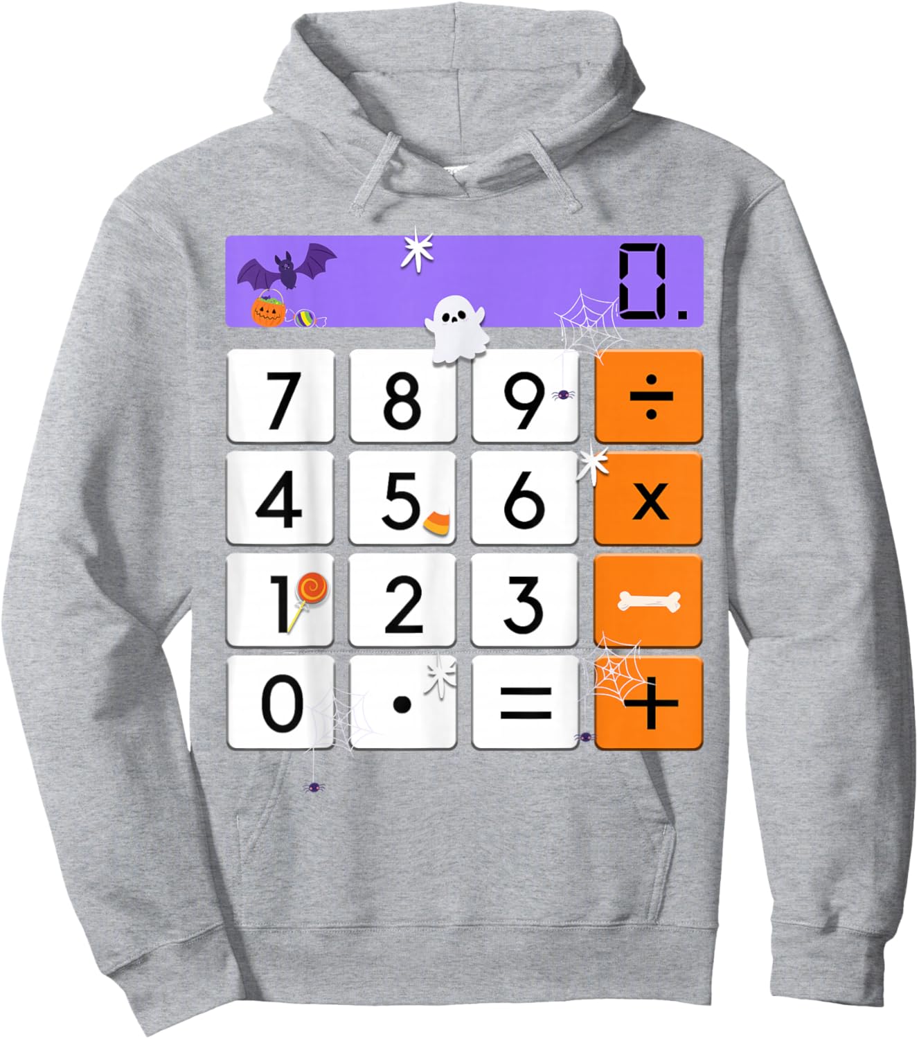 Funny Math Teacher Halloween Costume Calculator Math Pun Hoodie - Hoodie | Ash