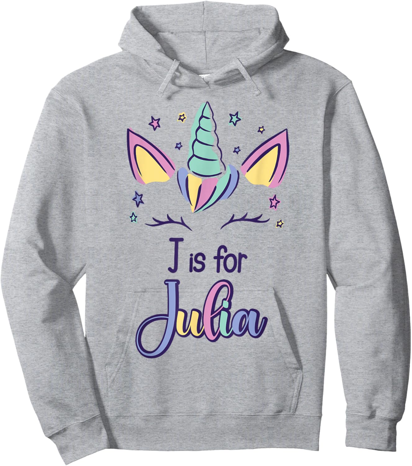 First Name Julia Personalized J Is For Julia Hoodie - Hoodie | Ash