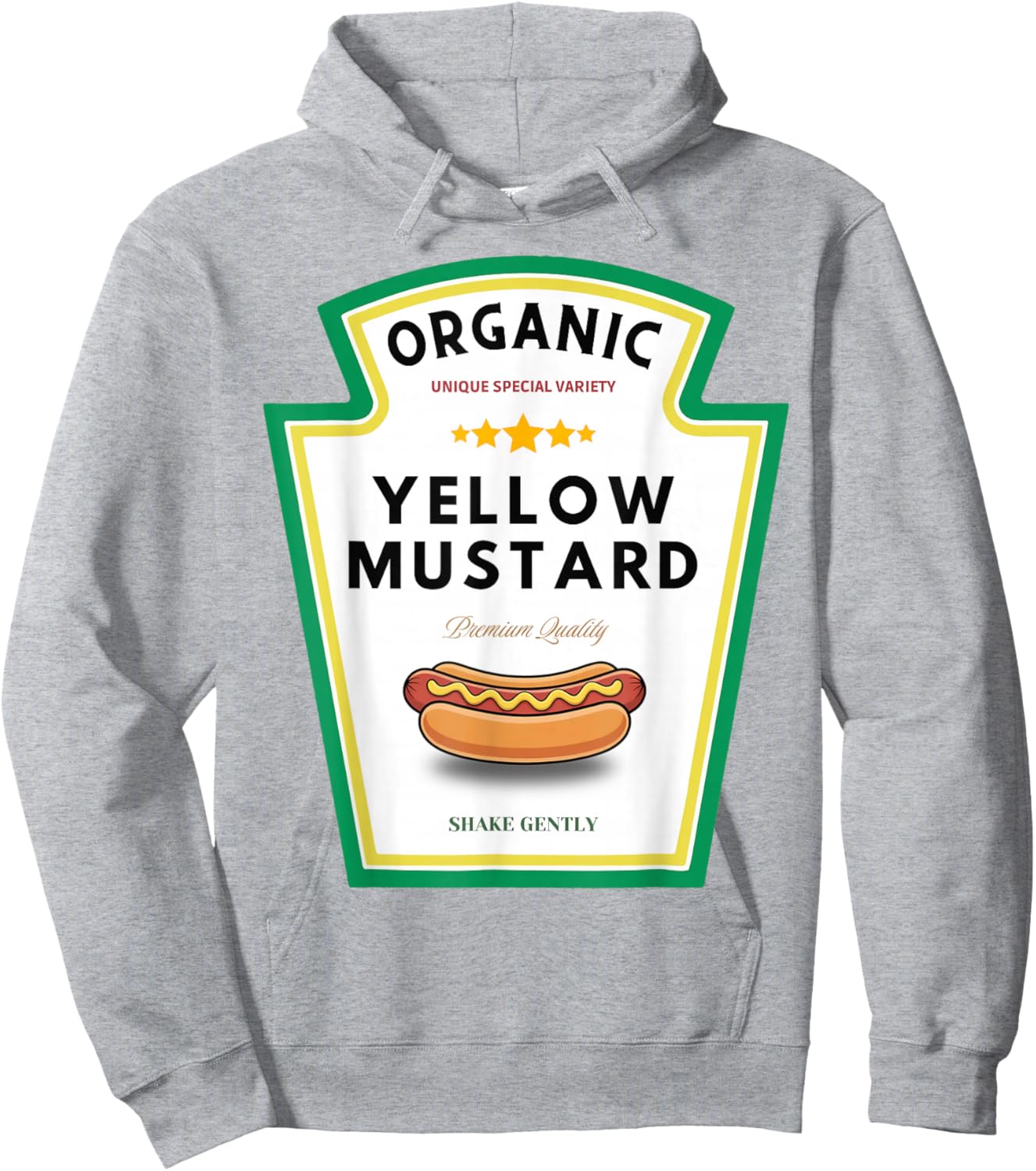 Yellow Mustard Funny Foodie Parody Hot Dog & BBQ Hoodie - Hoodie | Ash