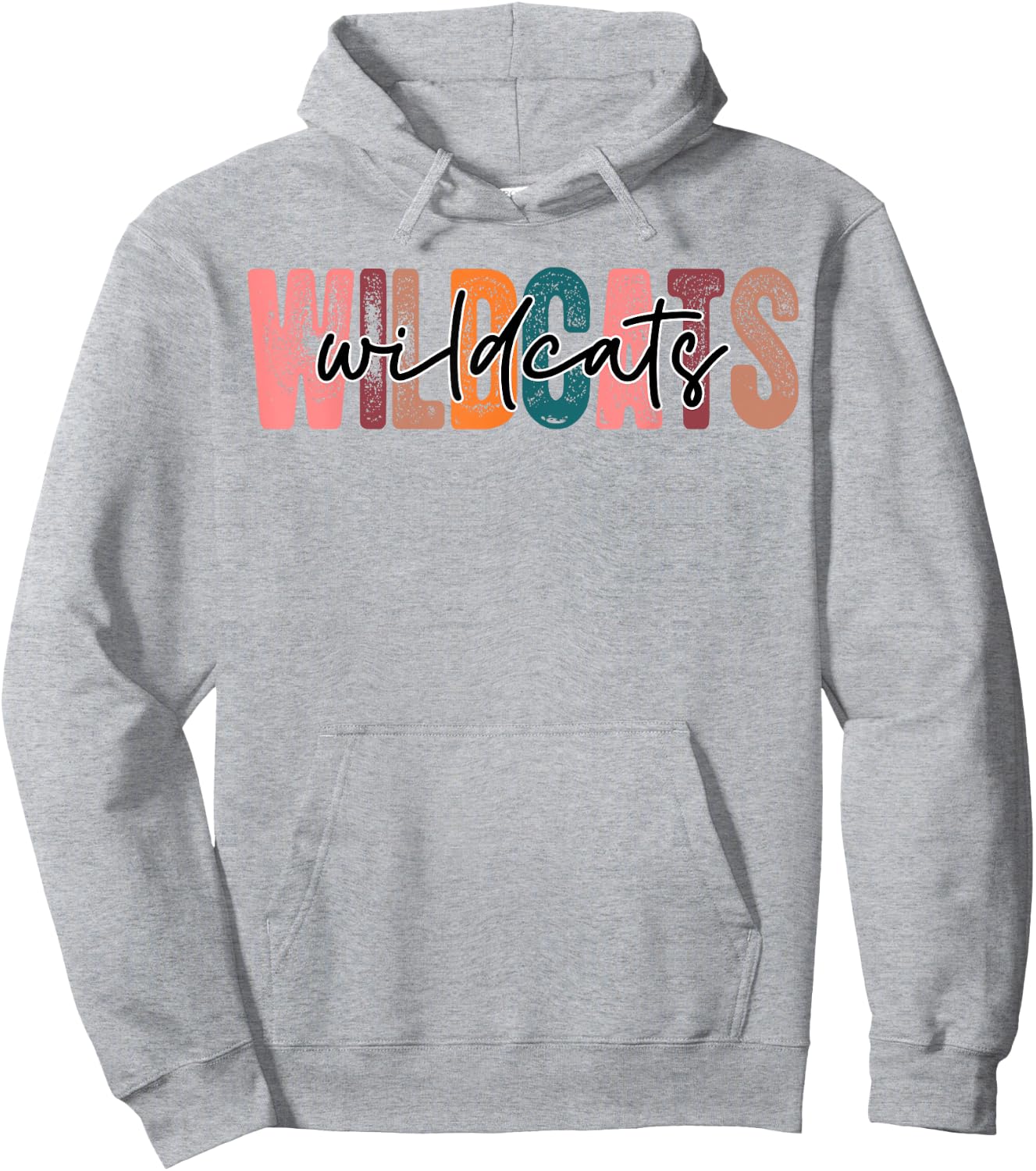 Wildcats School Sports Fan Team Spirit Hoodie - Hoodie | Ash