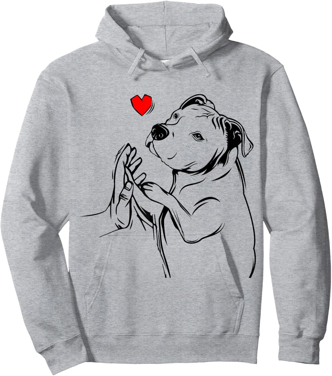 Pitbull Love Cute Pittie Dog Mom Funny Girls Hoodie - Hoodie | Ash