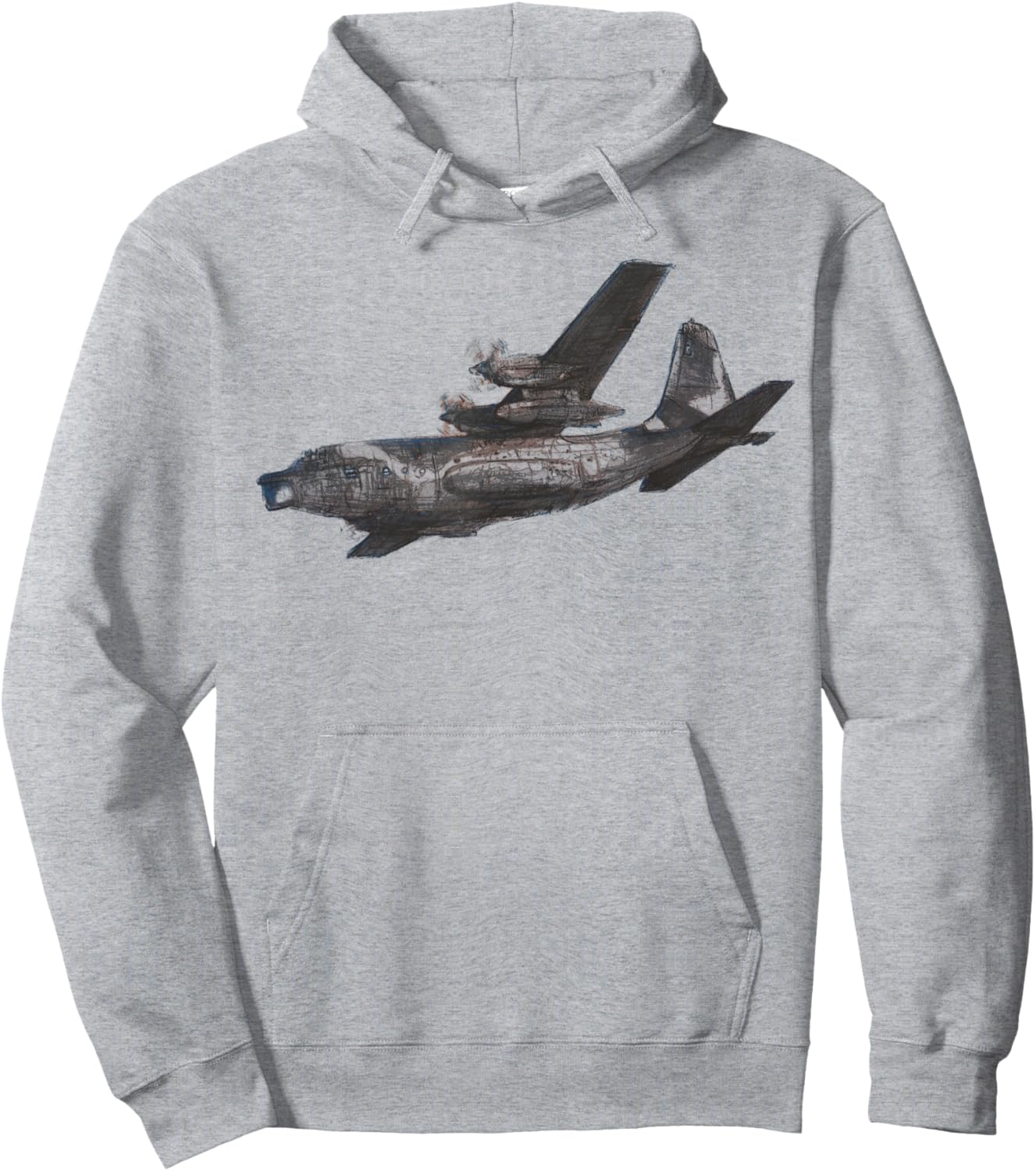 MC-130 Combat US Military Transport Aircraft Air Force Hoodie - Hoodie | Ash