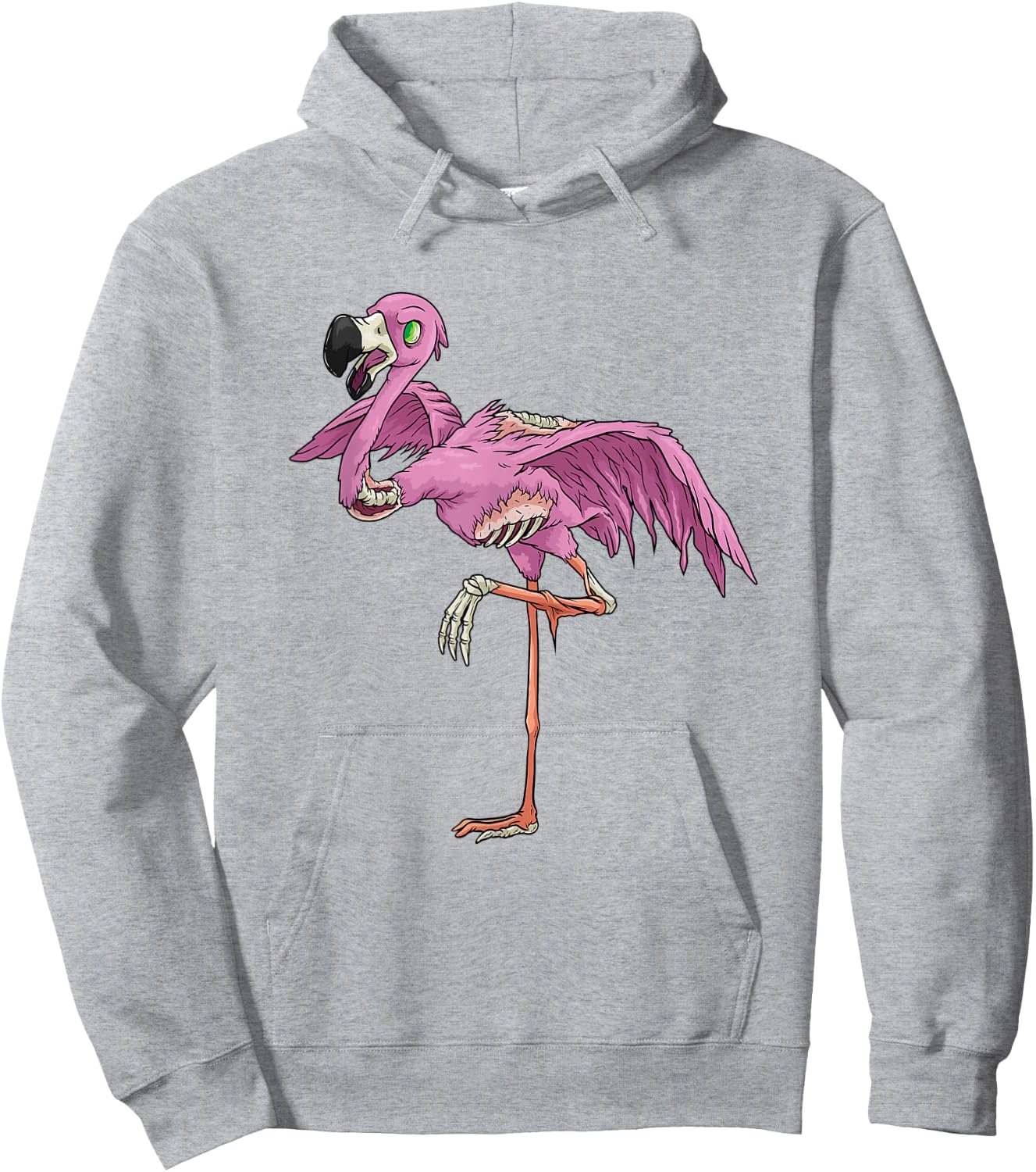 Funny Flamingo funny Zombie Apocalypse Halloween Flamingo Hoodie - Hoodie | Ash