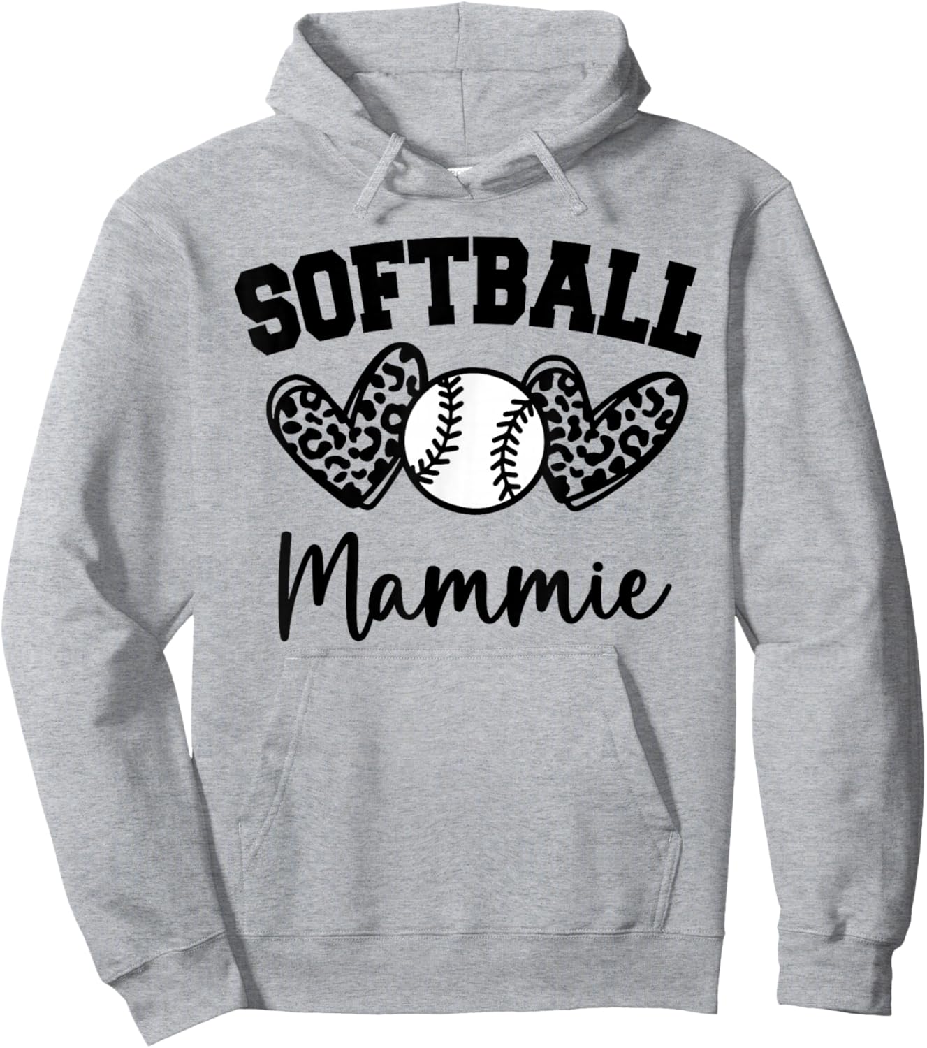 Personalized Baseball Heart Cute Mammie Women Baseball Hoodie - Hoodie | Ash