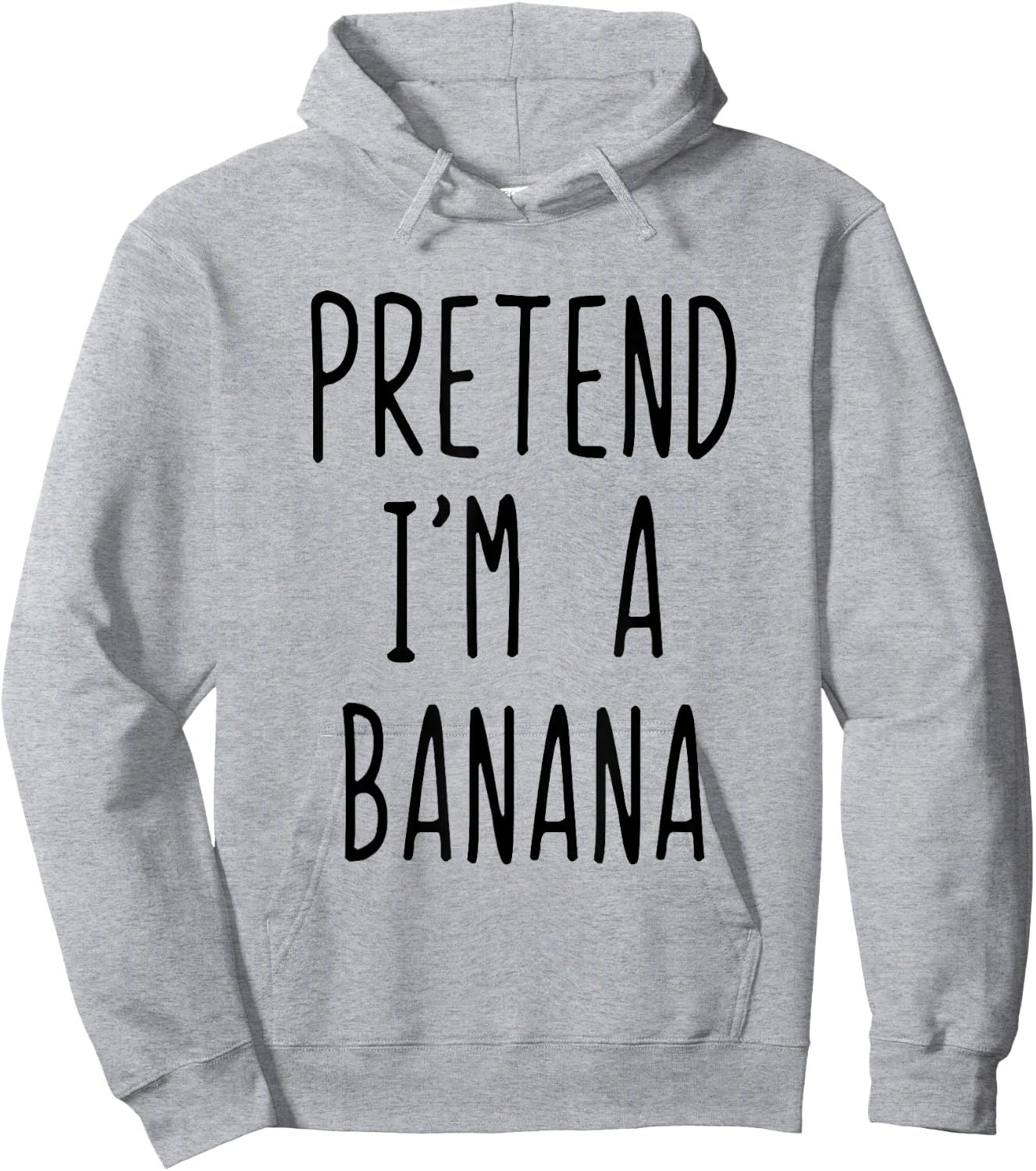 Pretend I'm Banana Costume Halloween Funny Lazy Adult Kids Hoodie - Hoodie | Ash