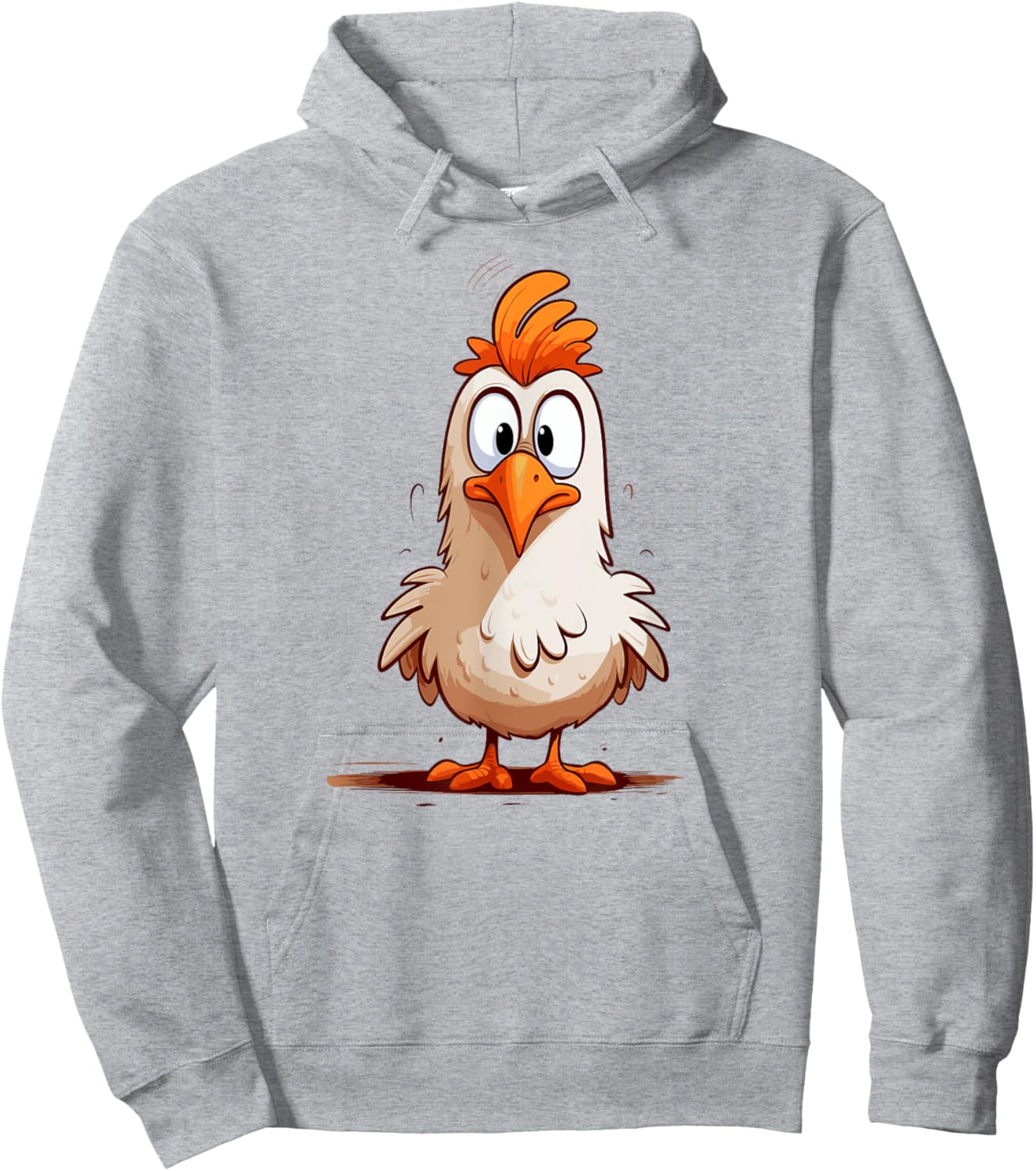 Funny Crazy Chicken for chicken lovers Hoodie - Hoodie | Ash