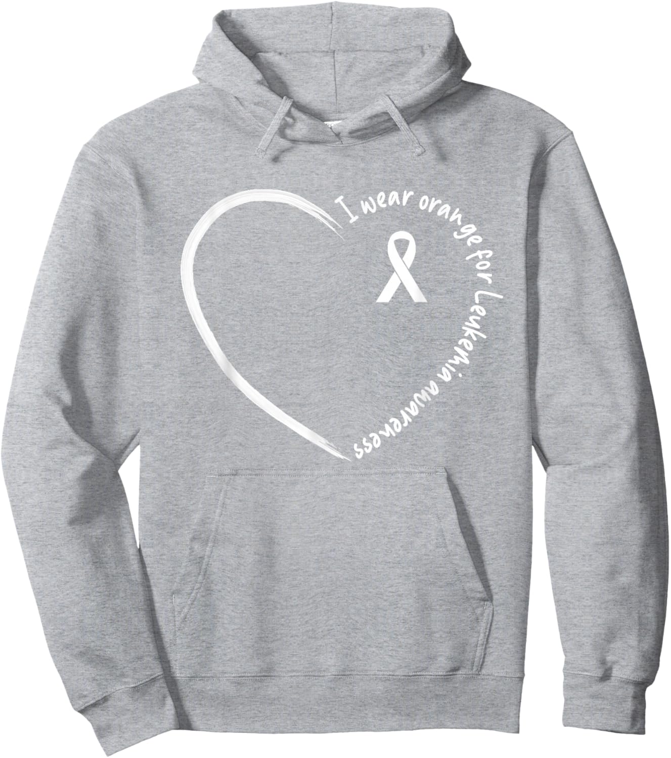 I Wear Orange For Leukemia Awareness Shirts Hoodie - Hoodie | Ash