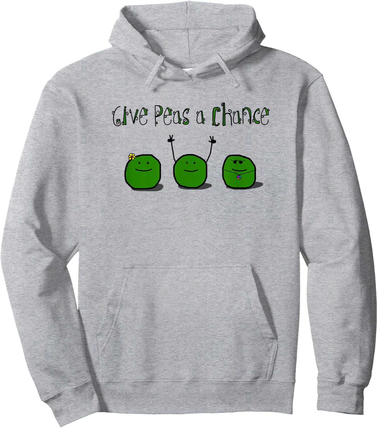 Give Peas a Chance Hippy Hoodie - Hoodie | Ash