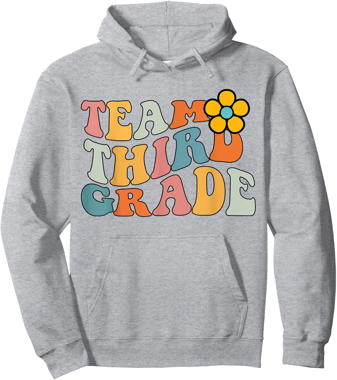 Team Third Grade Groovy Wavy, 3nd Grade Back to school Hoodie - Hoodie | Ash
