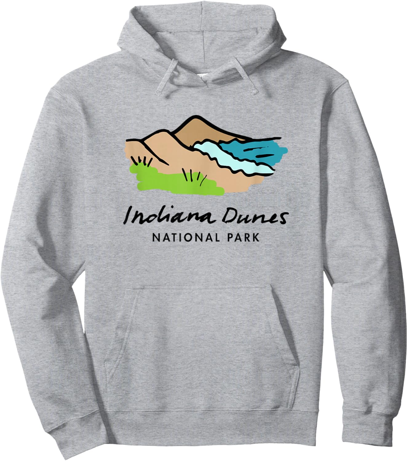 Family Vacation design - Retro Indiana Dunes National Park Hoodie - Hoodie | Ash