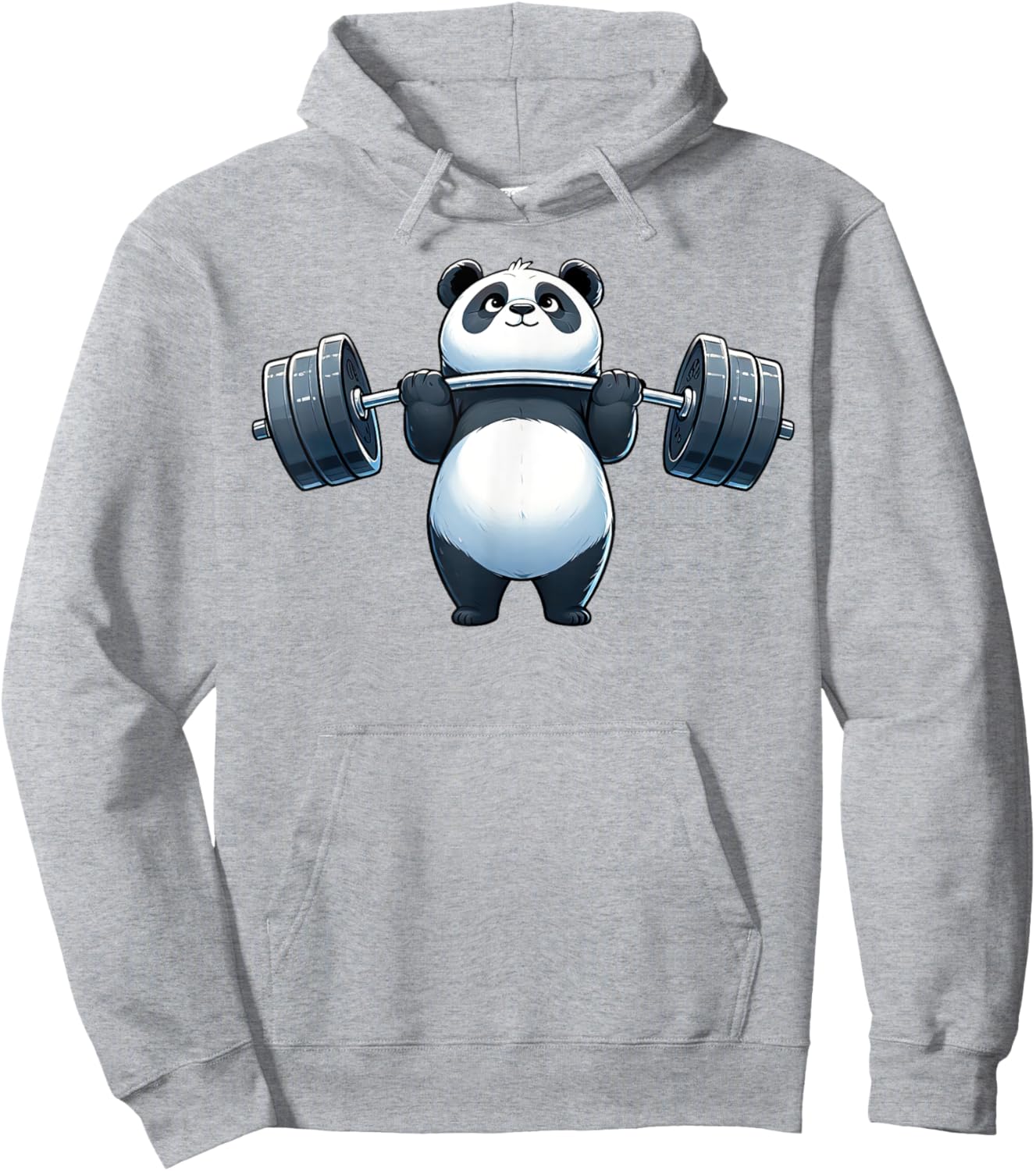 Panda Weightlifting Fitness Gym Training Bodybuilding Hoodie - Hoodie | Ash