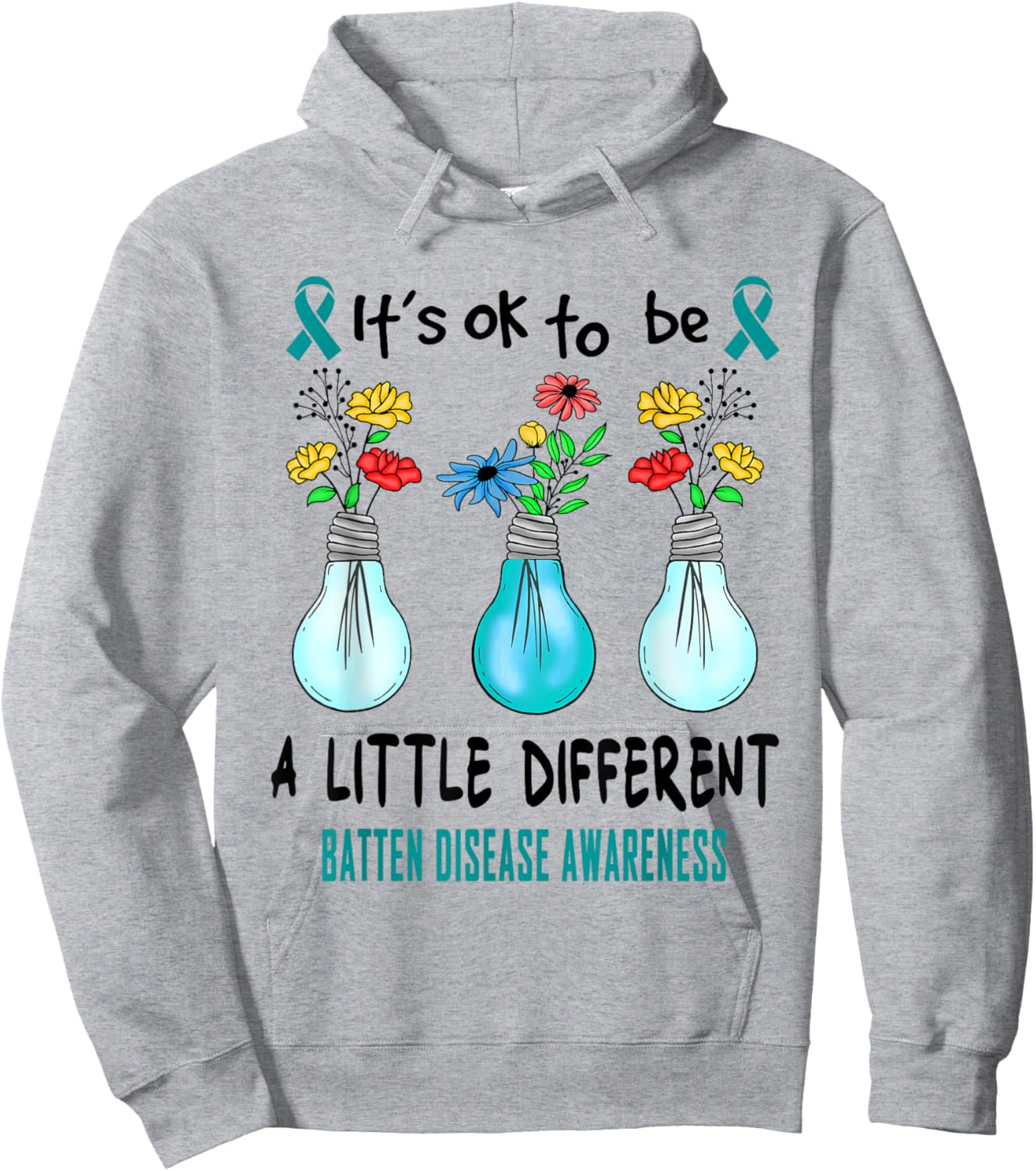 It's Ok To Be A Little Different Batten Disease Awareness Hoodie - Hoodie | Ash