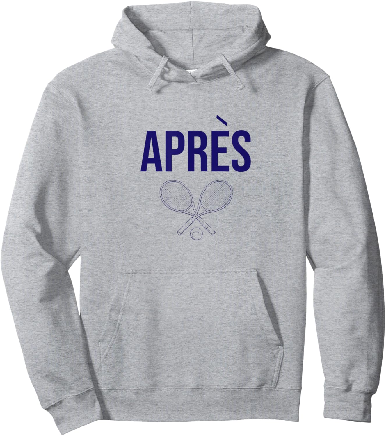 Trendy Apres Tennis Racquets Tennis Lover French Slogan Hoodie - Hoodie | Ash