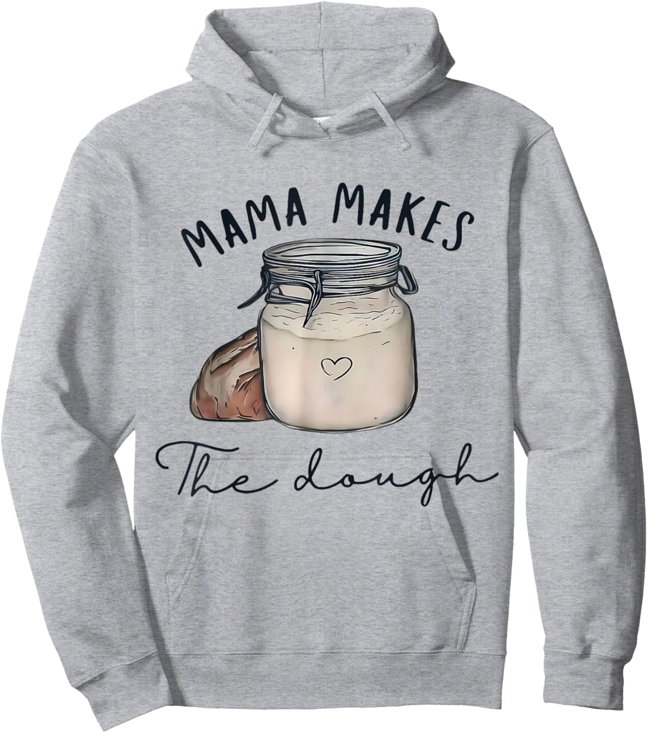 Vintage Mama Makes The Dough Bread Homemade Mother's Day Hoodie - Hoodie | Ash