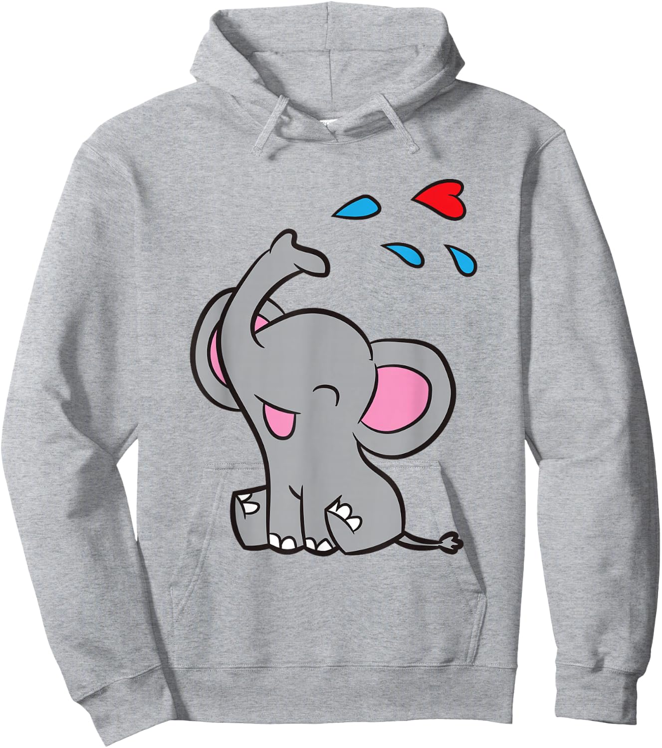 Cute Elephant Animal Kawaii Baby Elephant Hoodie - Hoodie | Ash