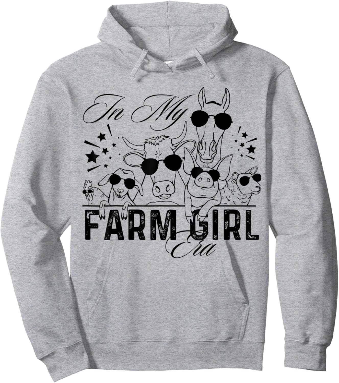 In My Farm Girl Era Farm Life Era-Farmers Funny Farm Animals Hoodie - Hoodie | Ash