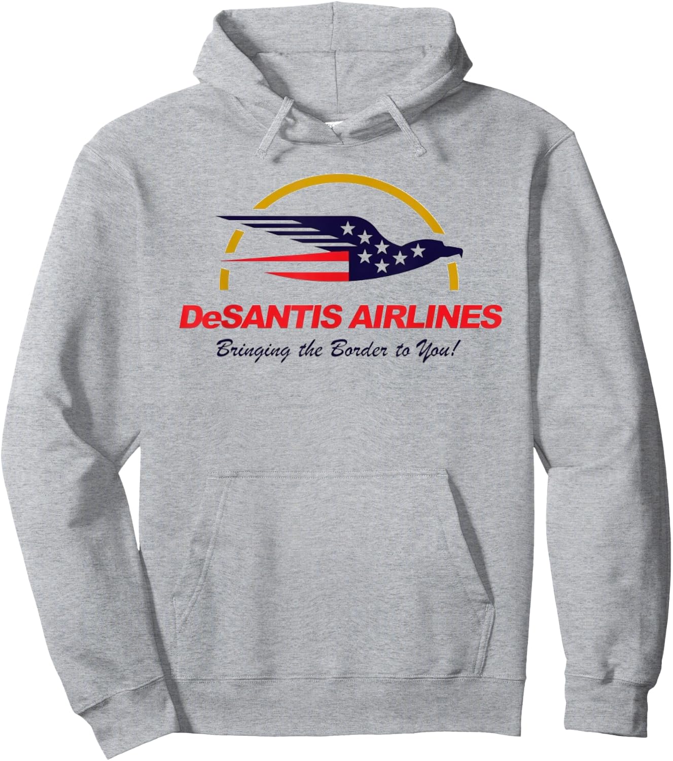 DeSantis Airlines Funny Political Meme Ron DeSantis Hoodie - Hoodie | Ash
