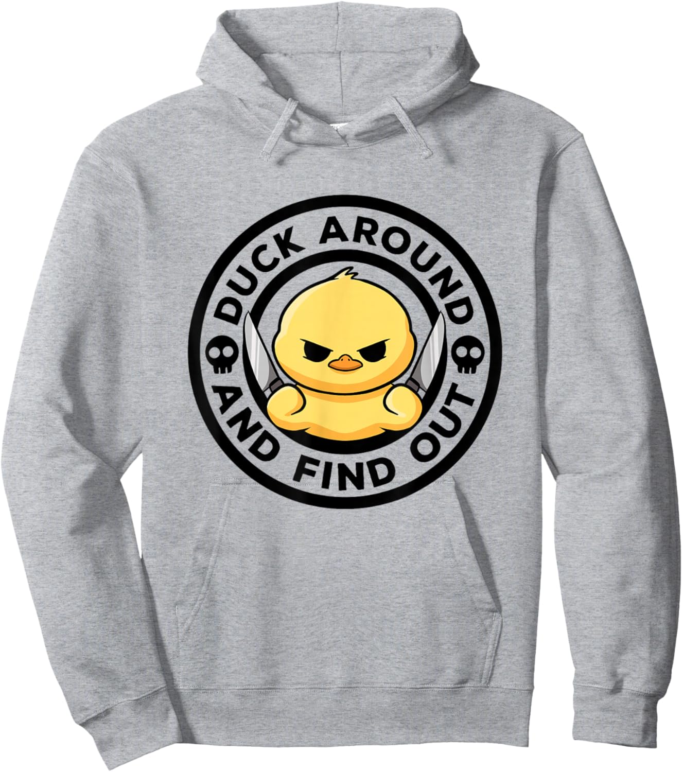 Duck Around And Find Out I Love Duck Lover Funny Rubber Duck Hoodie - Hoodie | Ash